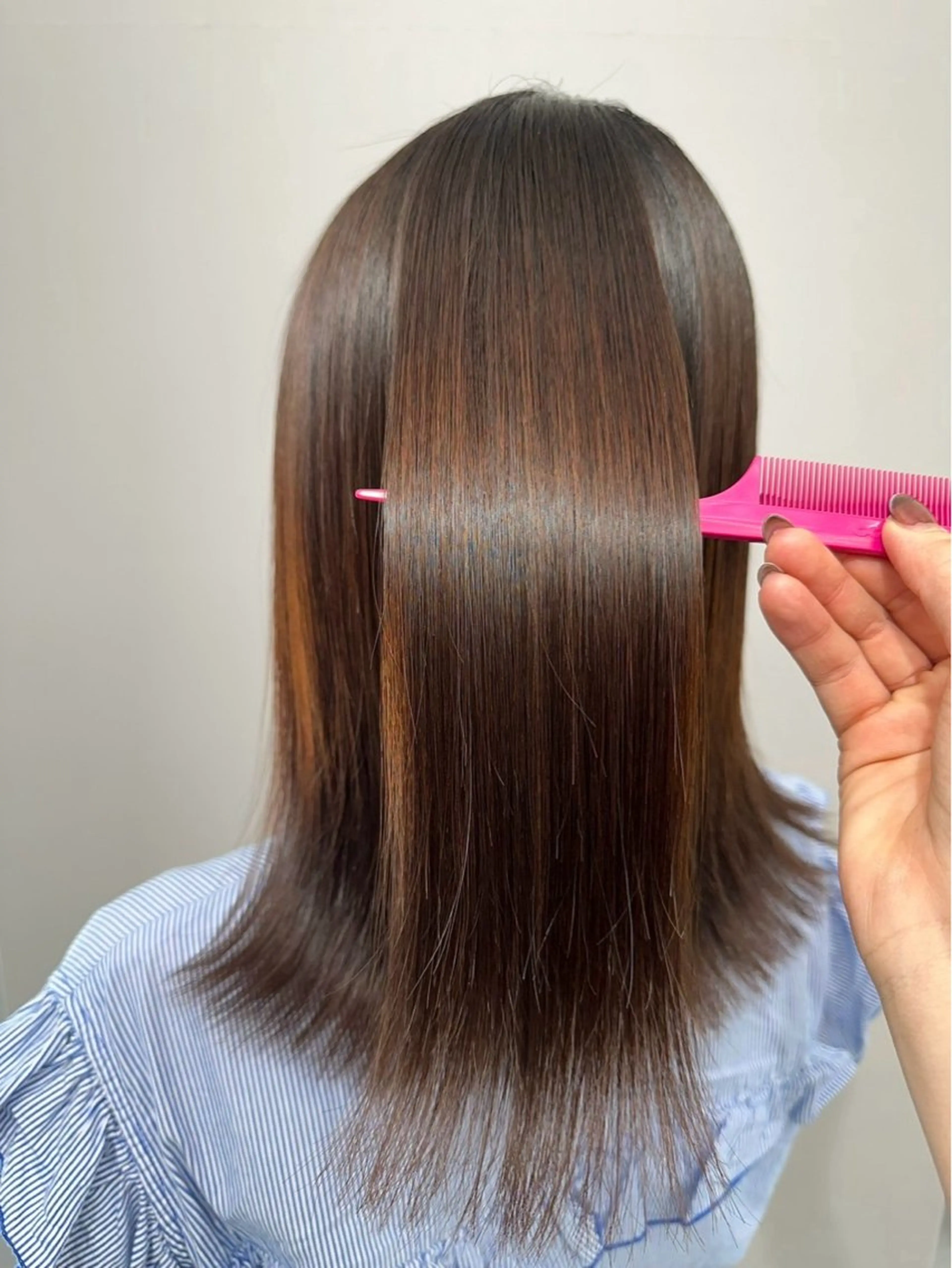 セミロング 縮毛矯正 縮毛矯正 中山 達斗のヘアスタイル