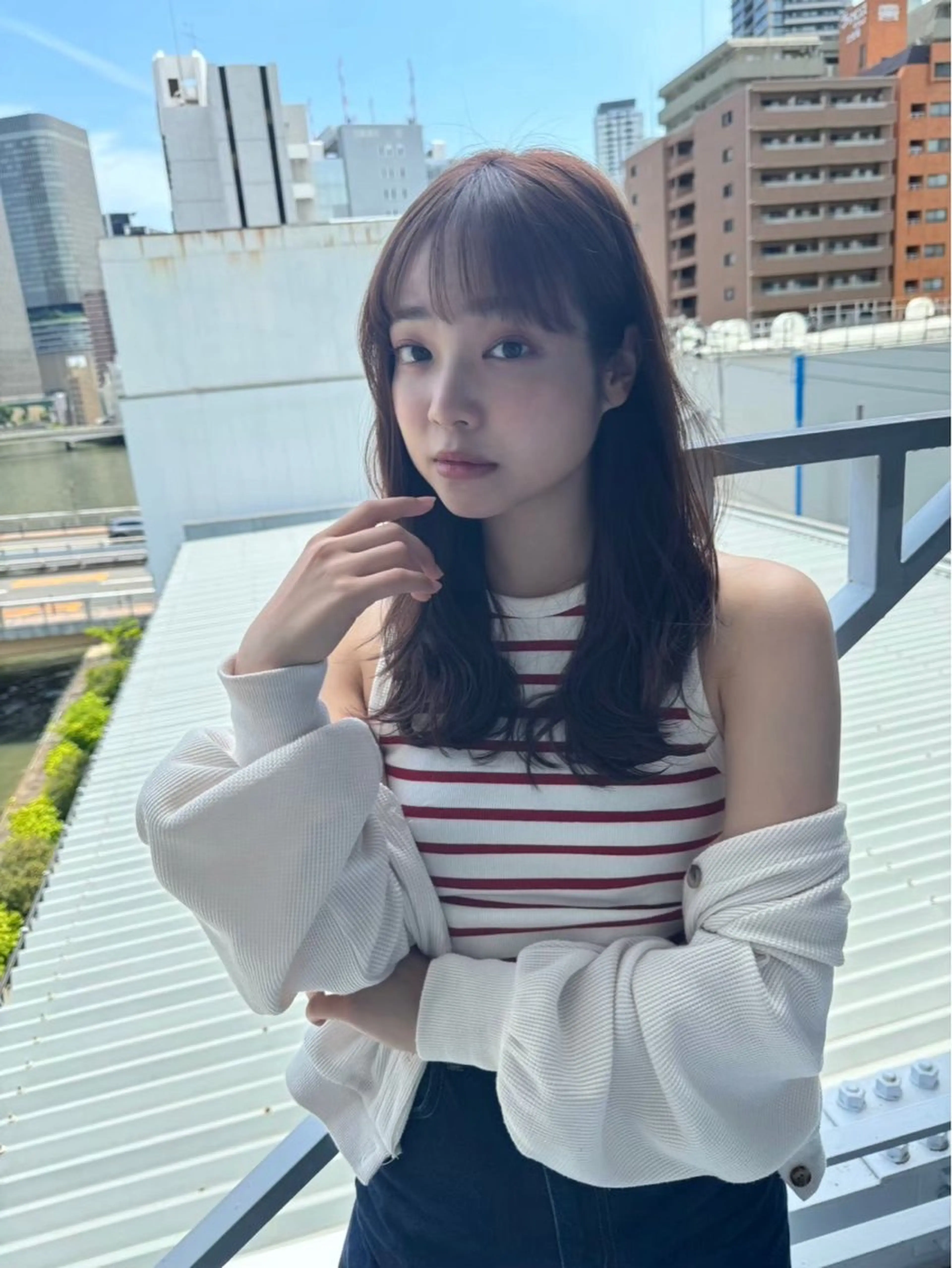 セミロング ヘアカラー トリートメント _WHITE 天神店のヘアスタイル