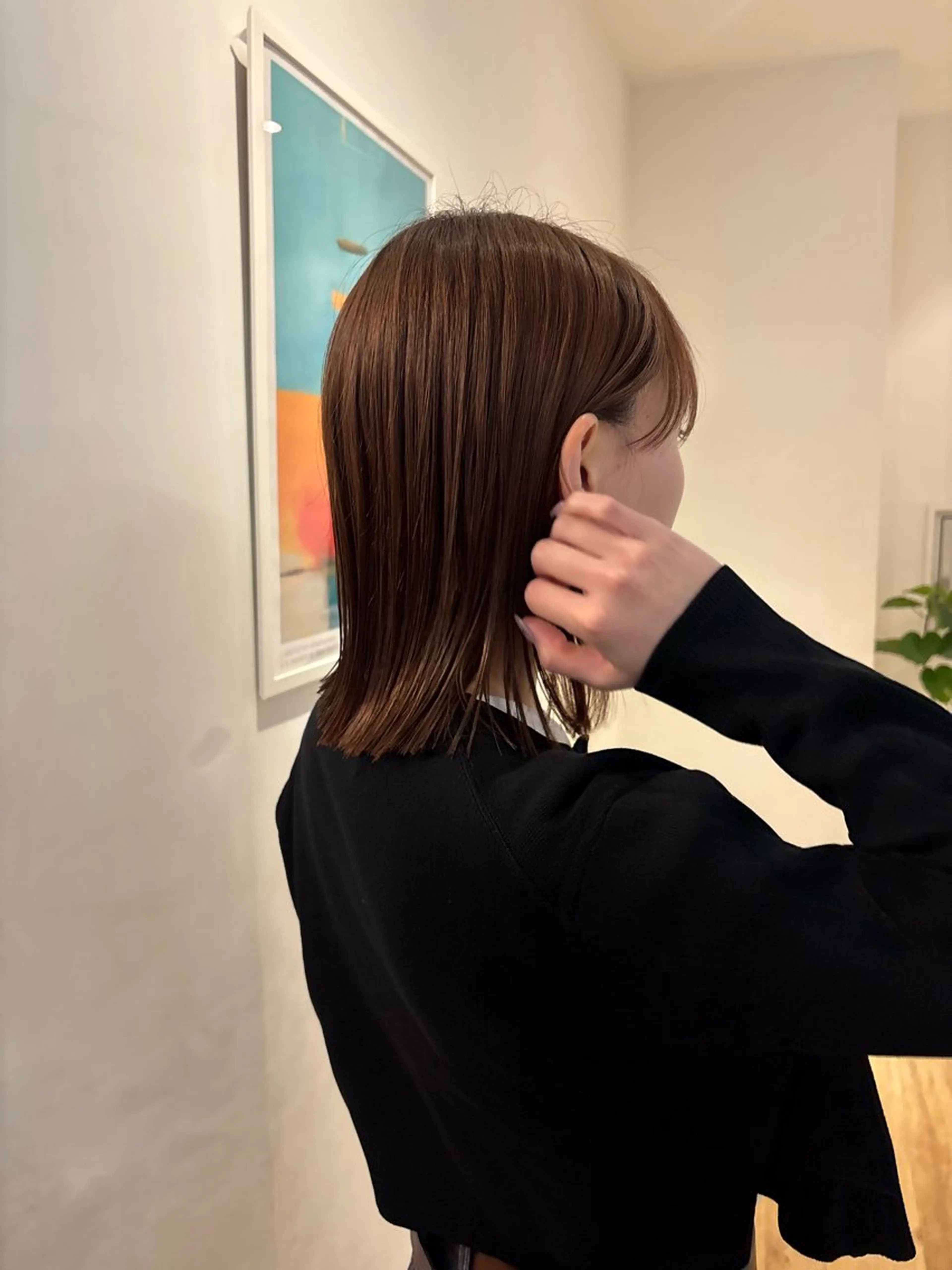 ミディアム カット ヘアカラー 西田  美侑 /カットモデルのヘアスタイル