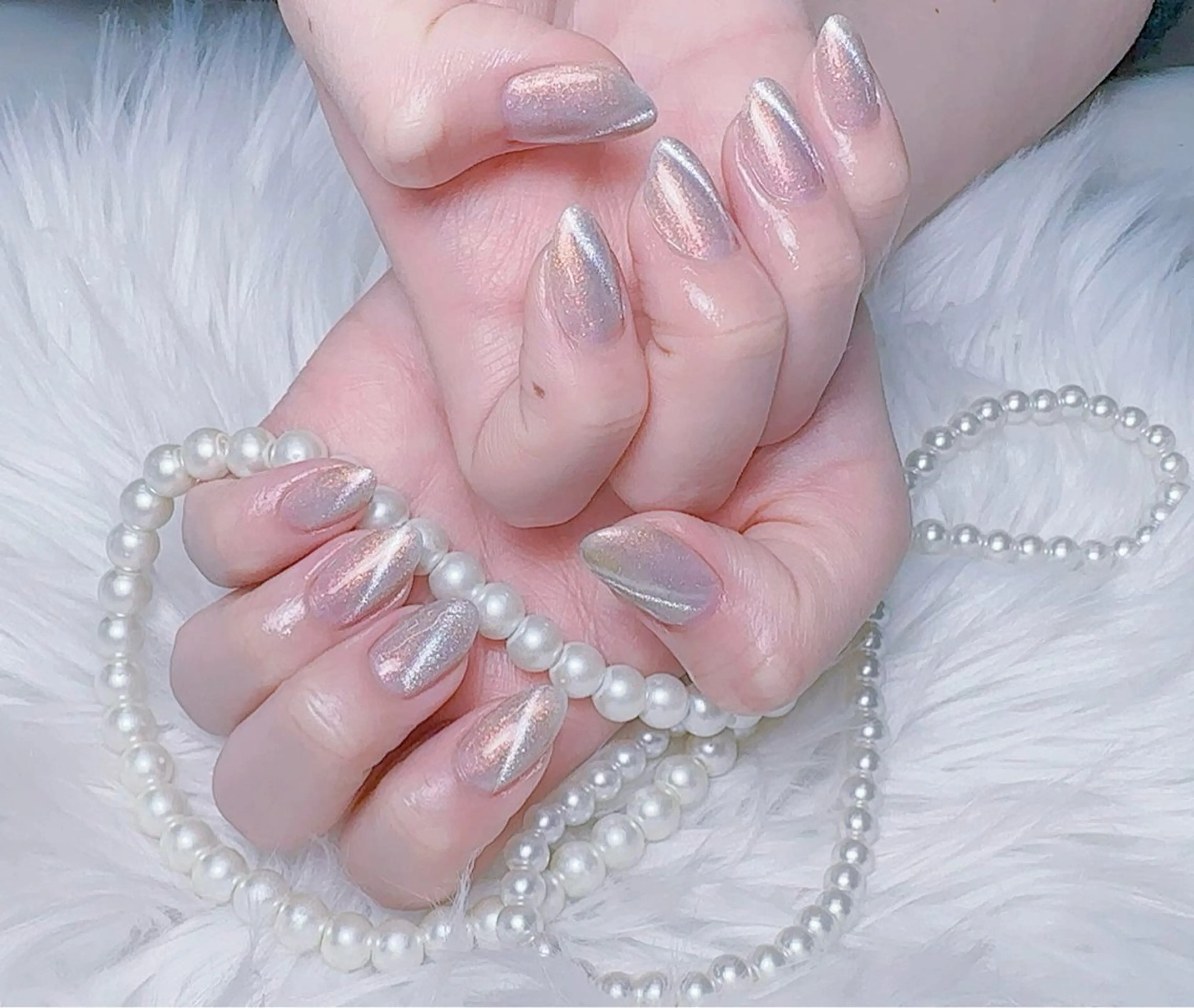 ネイル 長さ出し フレンチネイル ジェルネイル ガラスフレンチ 韓国ネイル ハンドネイル ハンドケア For U nail スカルプ専門店のネイルデザイン