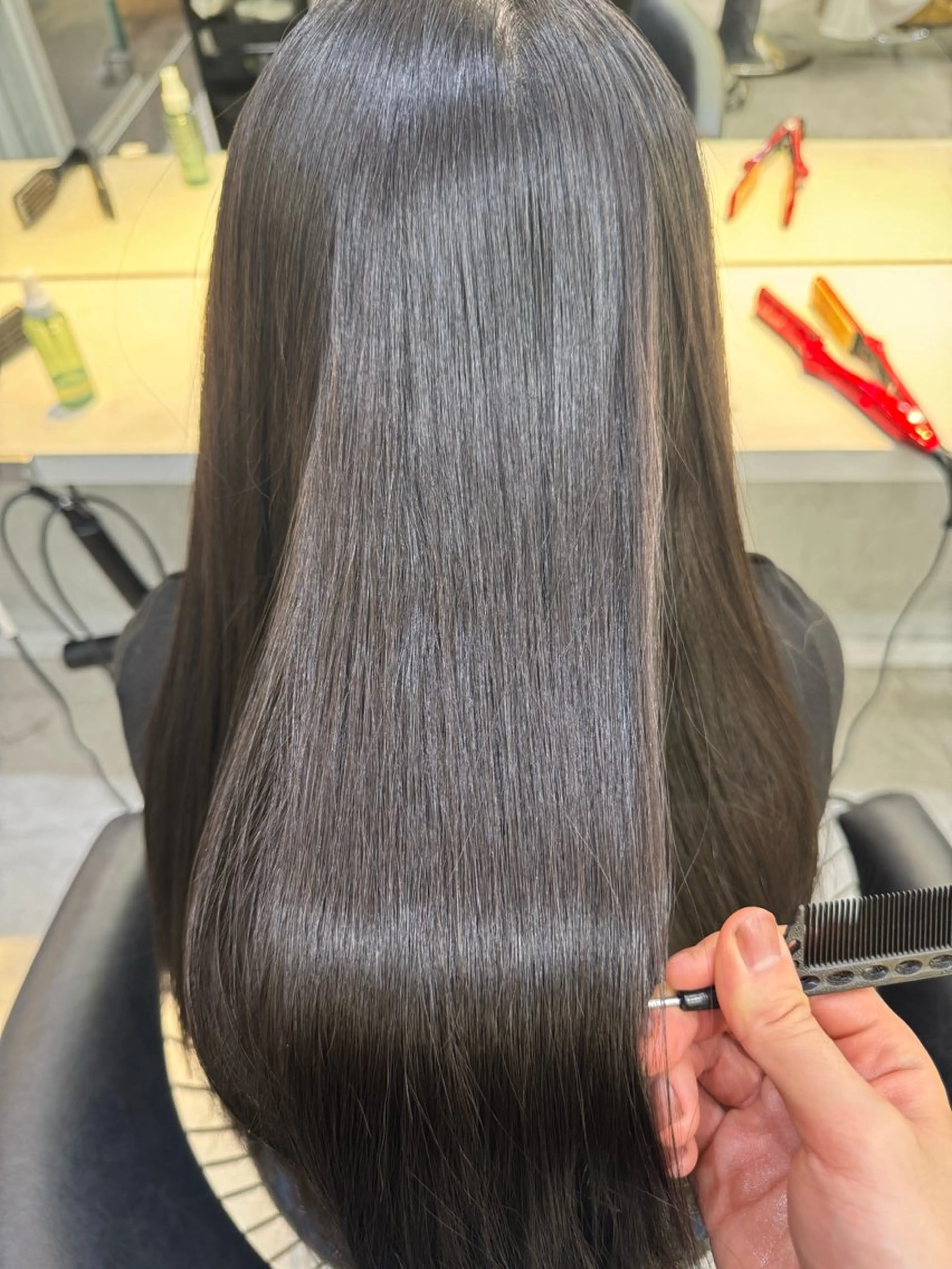 ロング カット 縮毛矯正 トリートメント ウルフ/レイヤー/ ボブ/大石晴也🦋のヘアスタイル