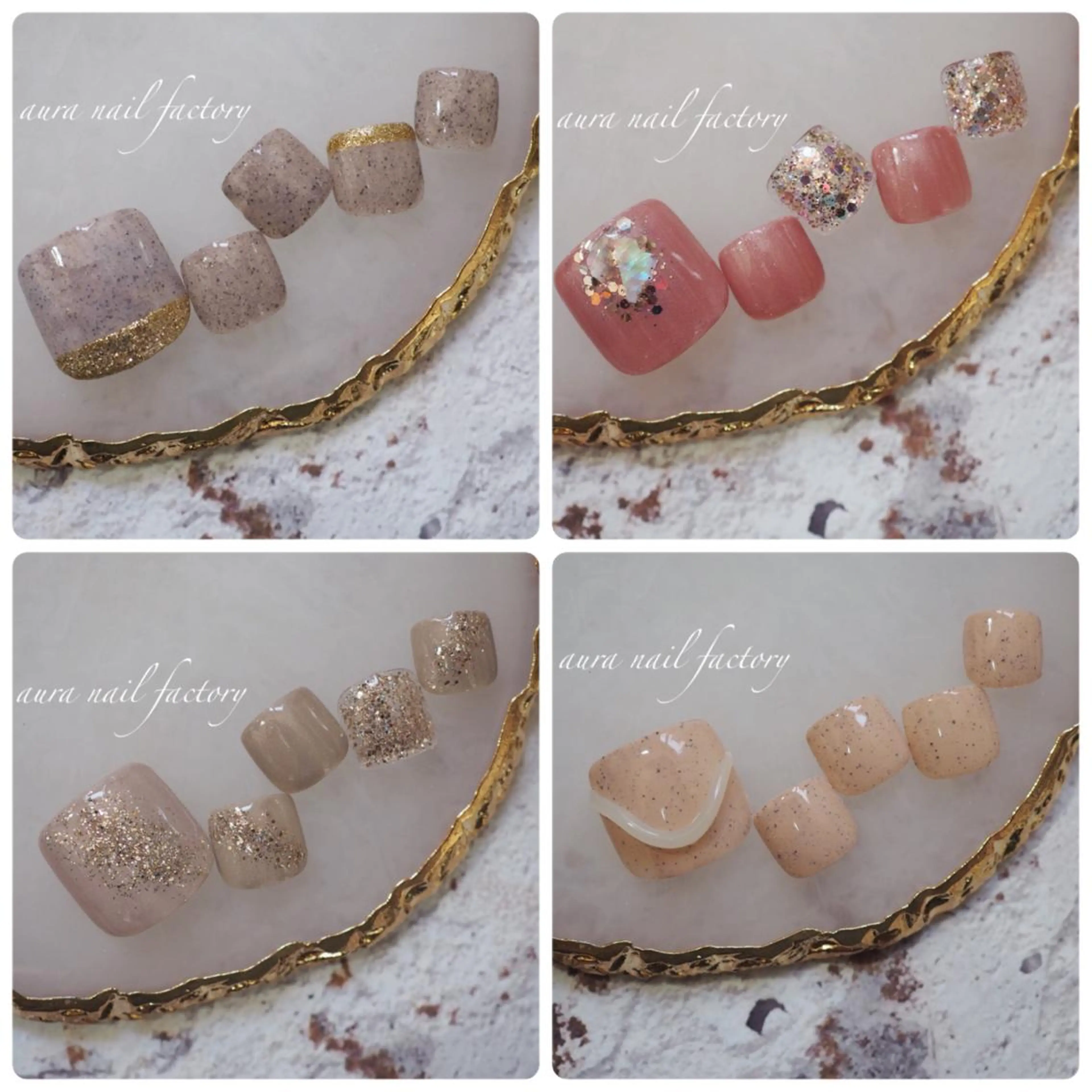 ショート カラー ネイル フットネイル ニュアンスネイル 赤色 シンプルネイル 赤羽 aura 深爪を断らない✨のネイルデザイン