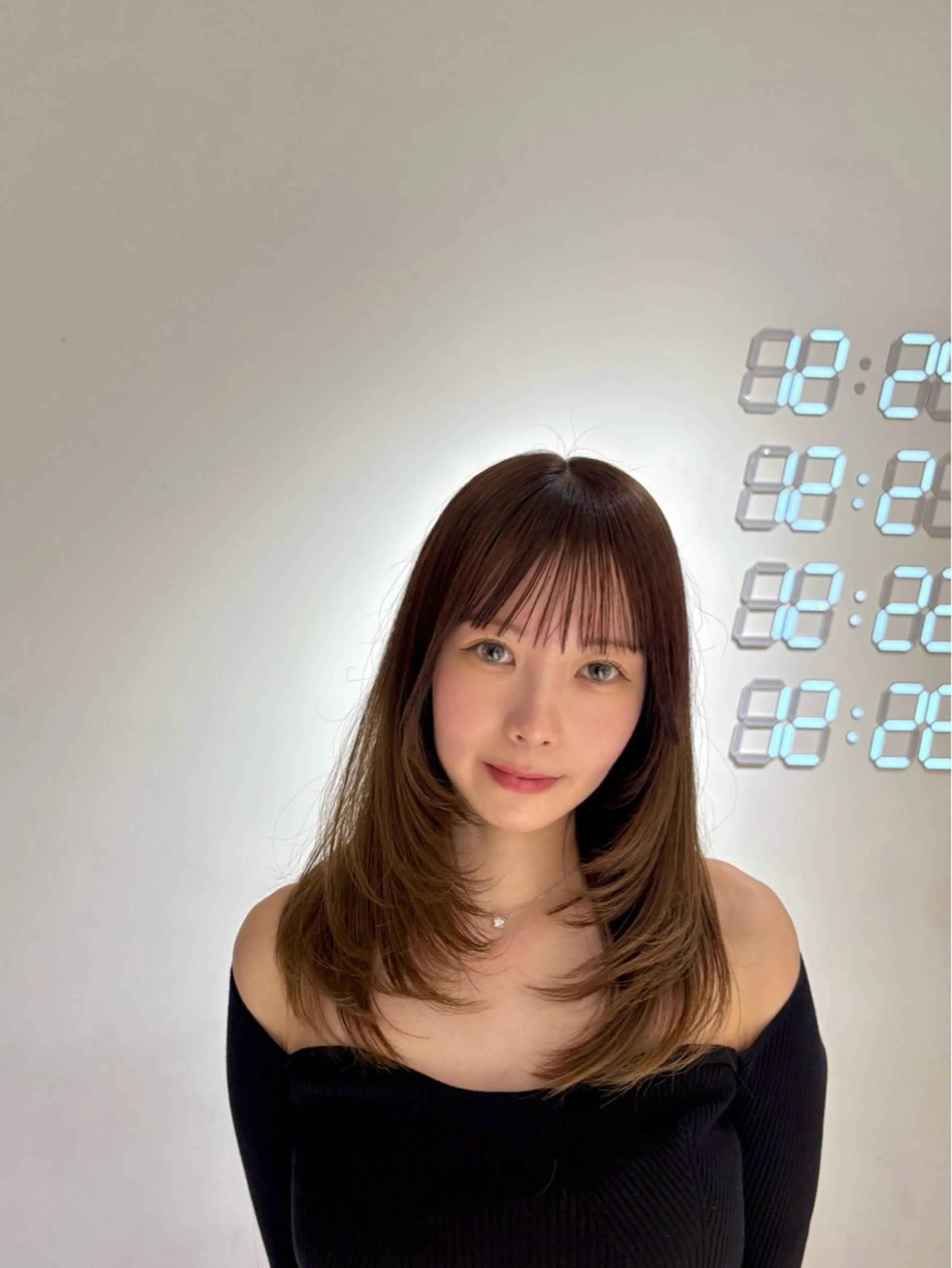 ミディアム 🌫️縮毛矯正/髪質 改善/ゆずる🌫️のヘアスタイル