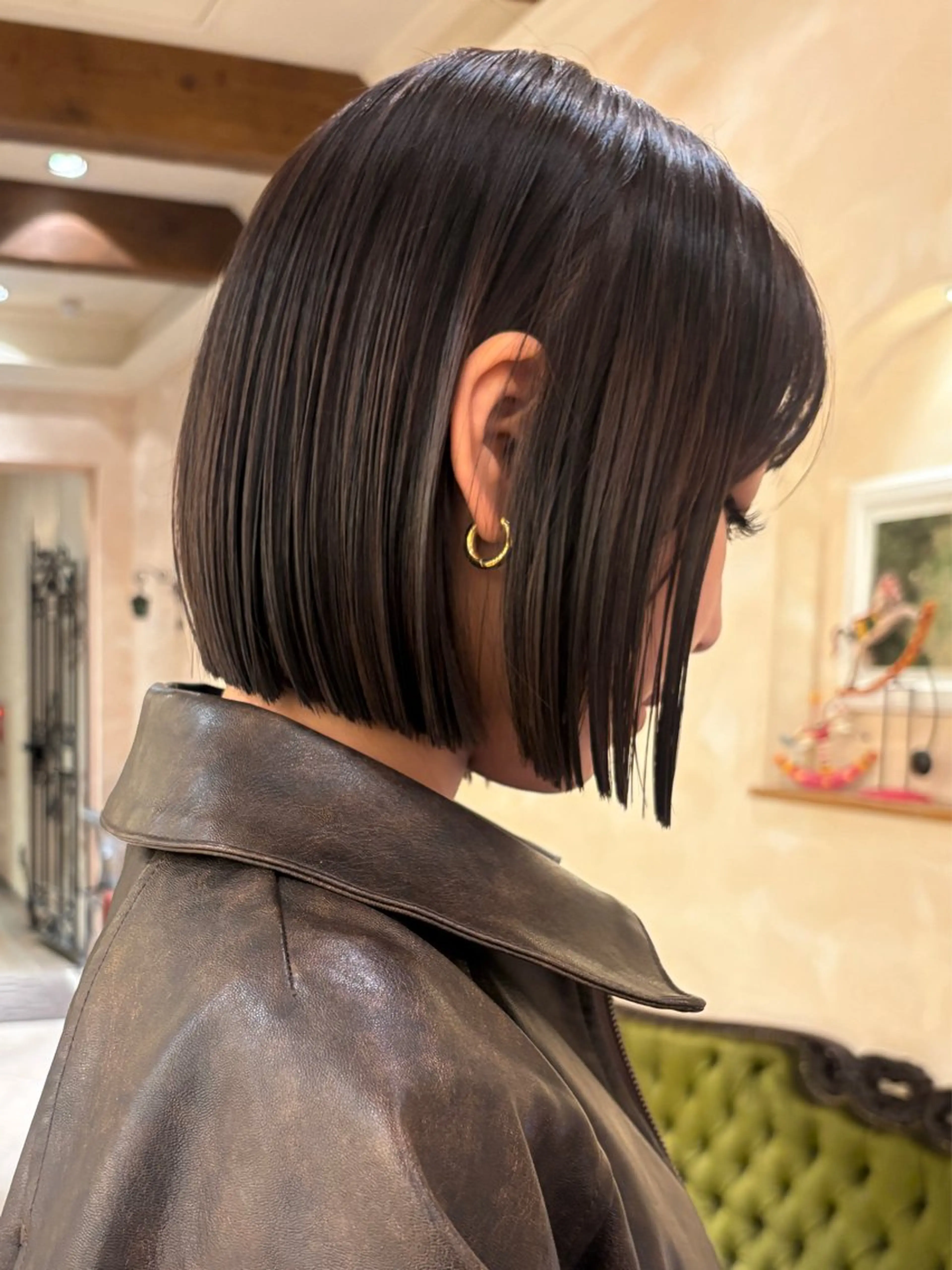 ショート ボブ カット ヘアカラー ボブ ホノカのヘアスタイル