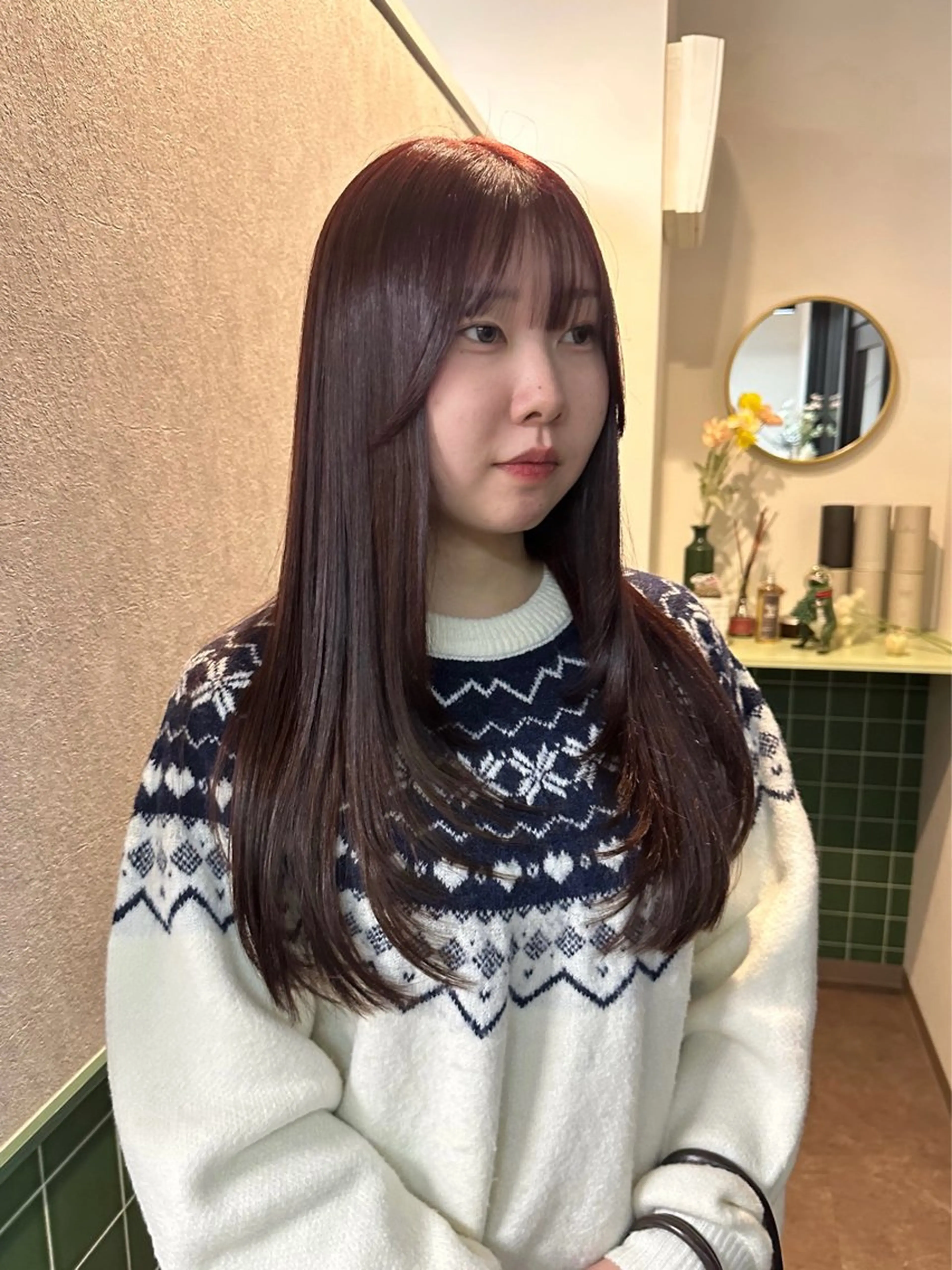 ロング ヘアカラー 当日限定 クーポン◎井口朝香のヘアスタイル