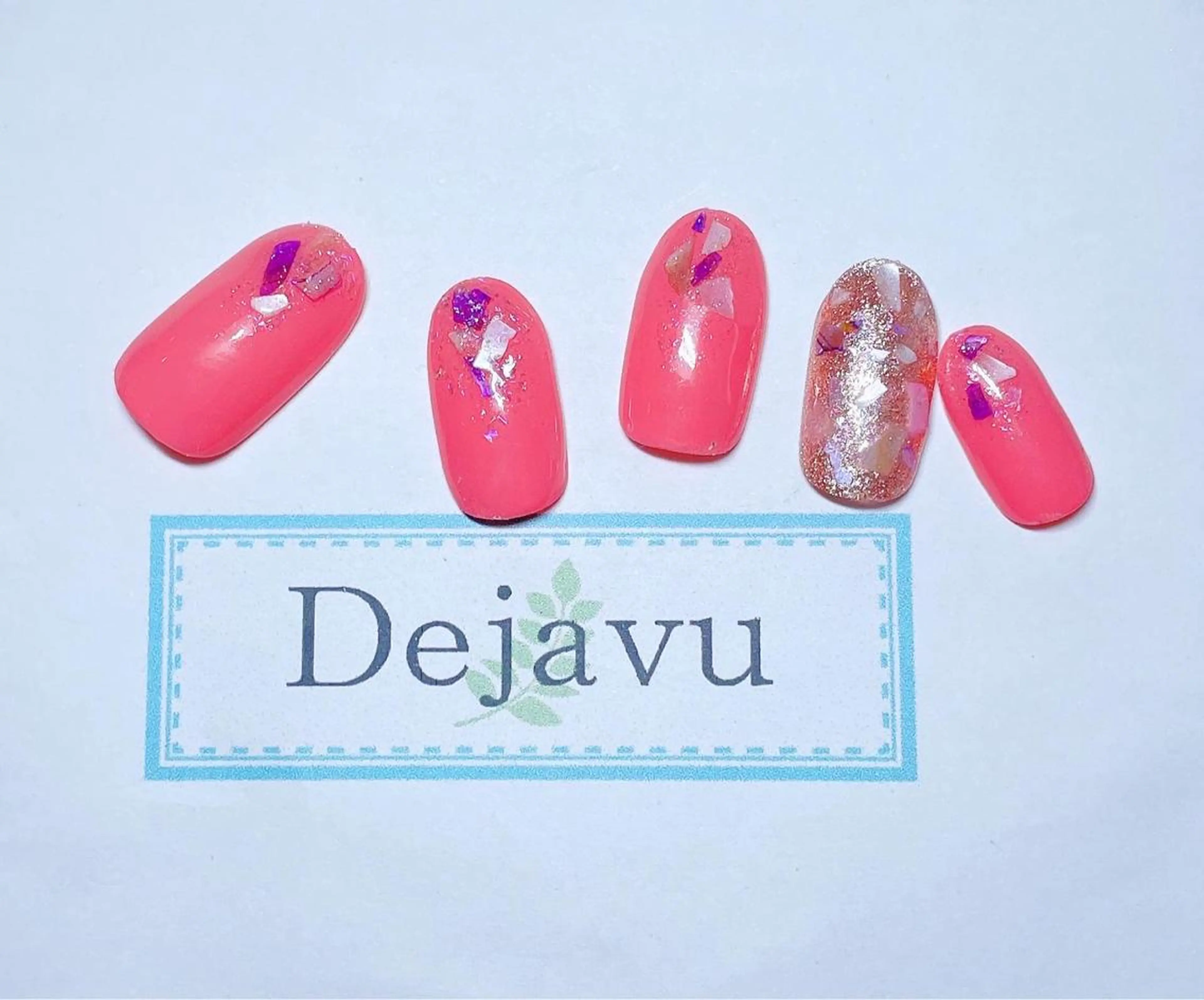 ネイル アートネイル ジェルネイル シンプルネイル 夏ネイル ハンドネイル Nail salon Dejavu 🌿のネイルデザイン