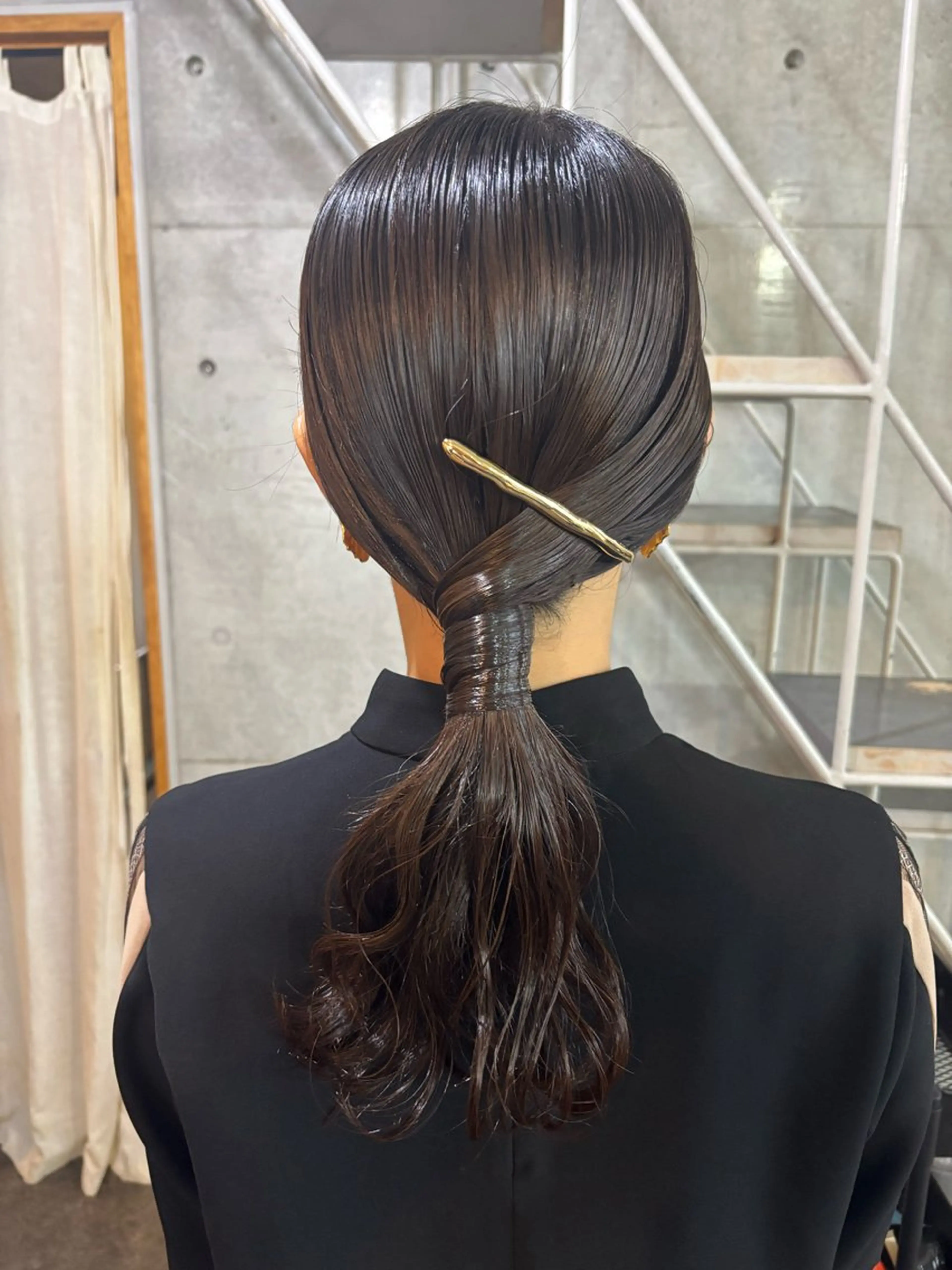 ミディアム ヘアアレンジ 大林 エリコのヘアスタイル