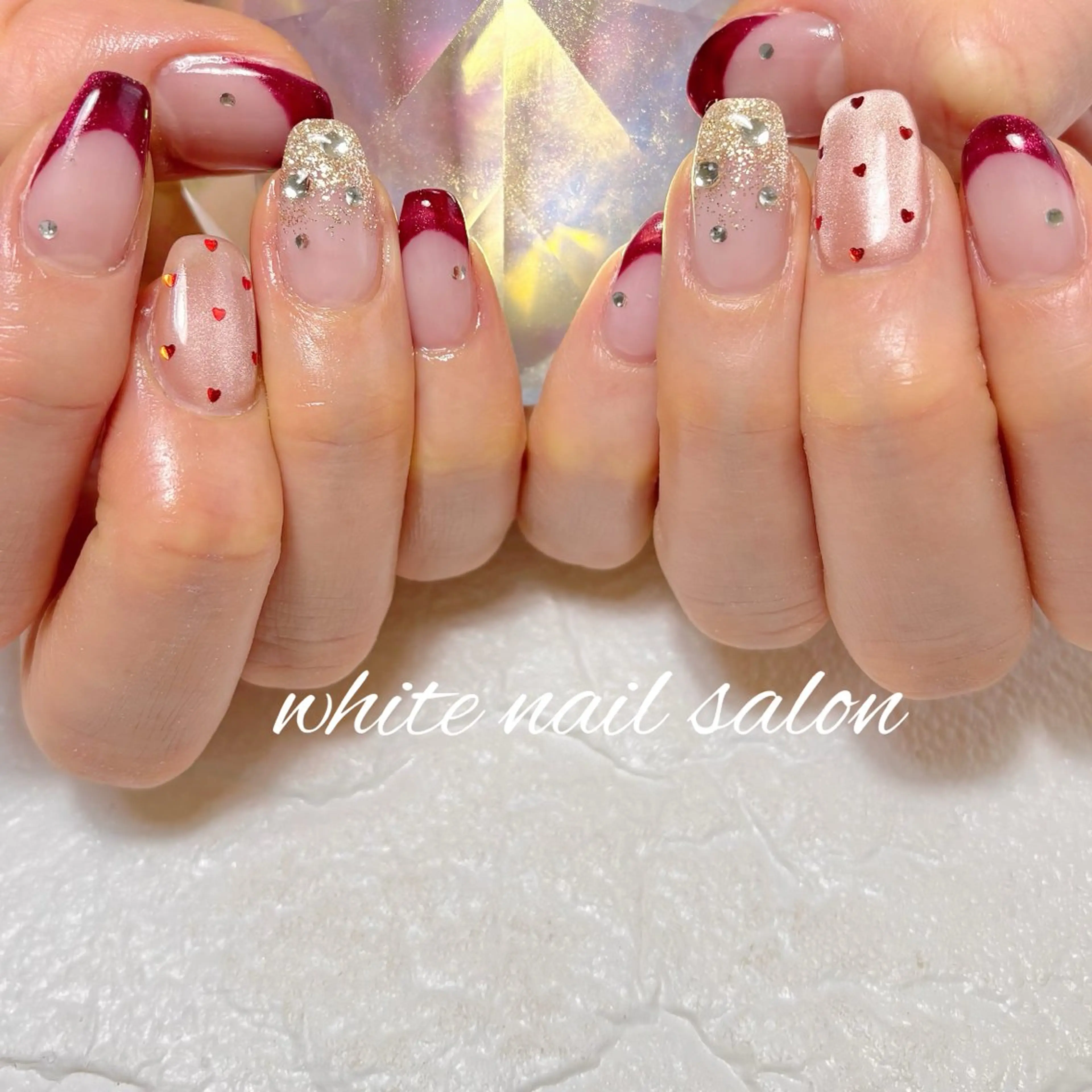 ネイル フットネイル ラメ(グリッター) ハンドネイル white nail salonのネイルデザイン