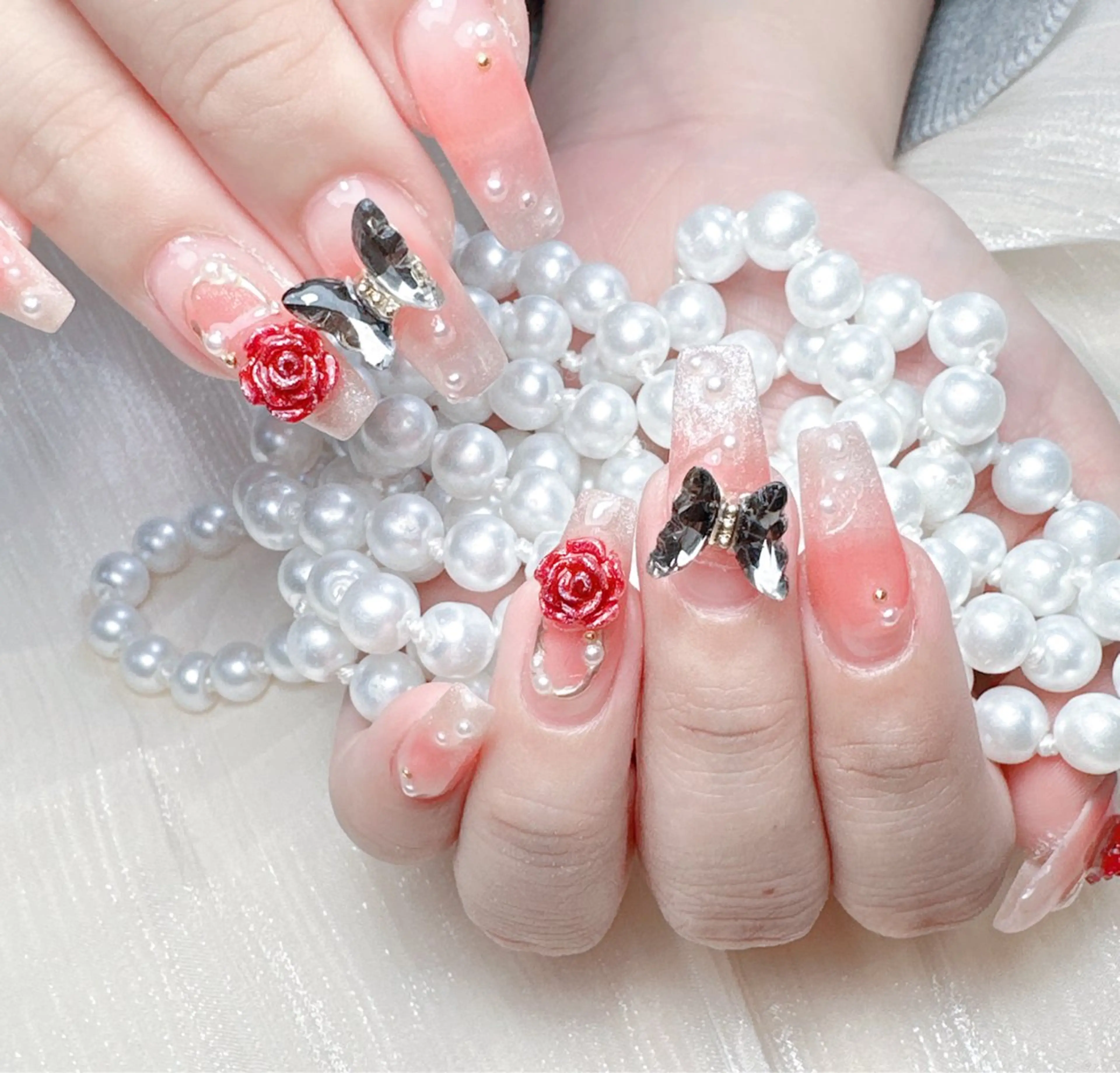 ネイル ハンドネイル M🌷nail 長さだし専門店のネイルデザイン