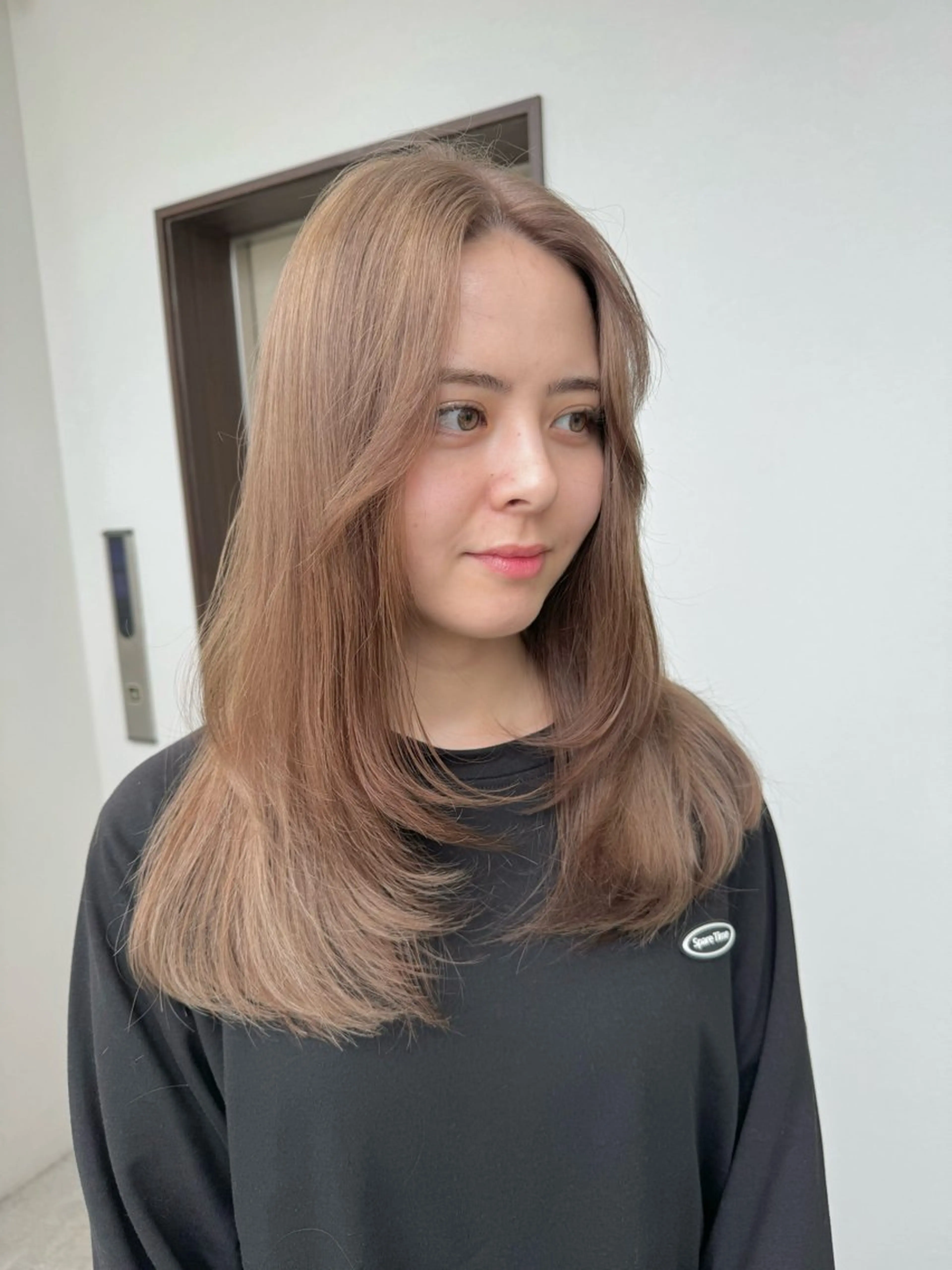 セミロング カラー レイヤーカットモデル 募集/藤原一真のヘアスタイル