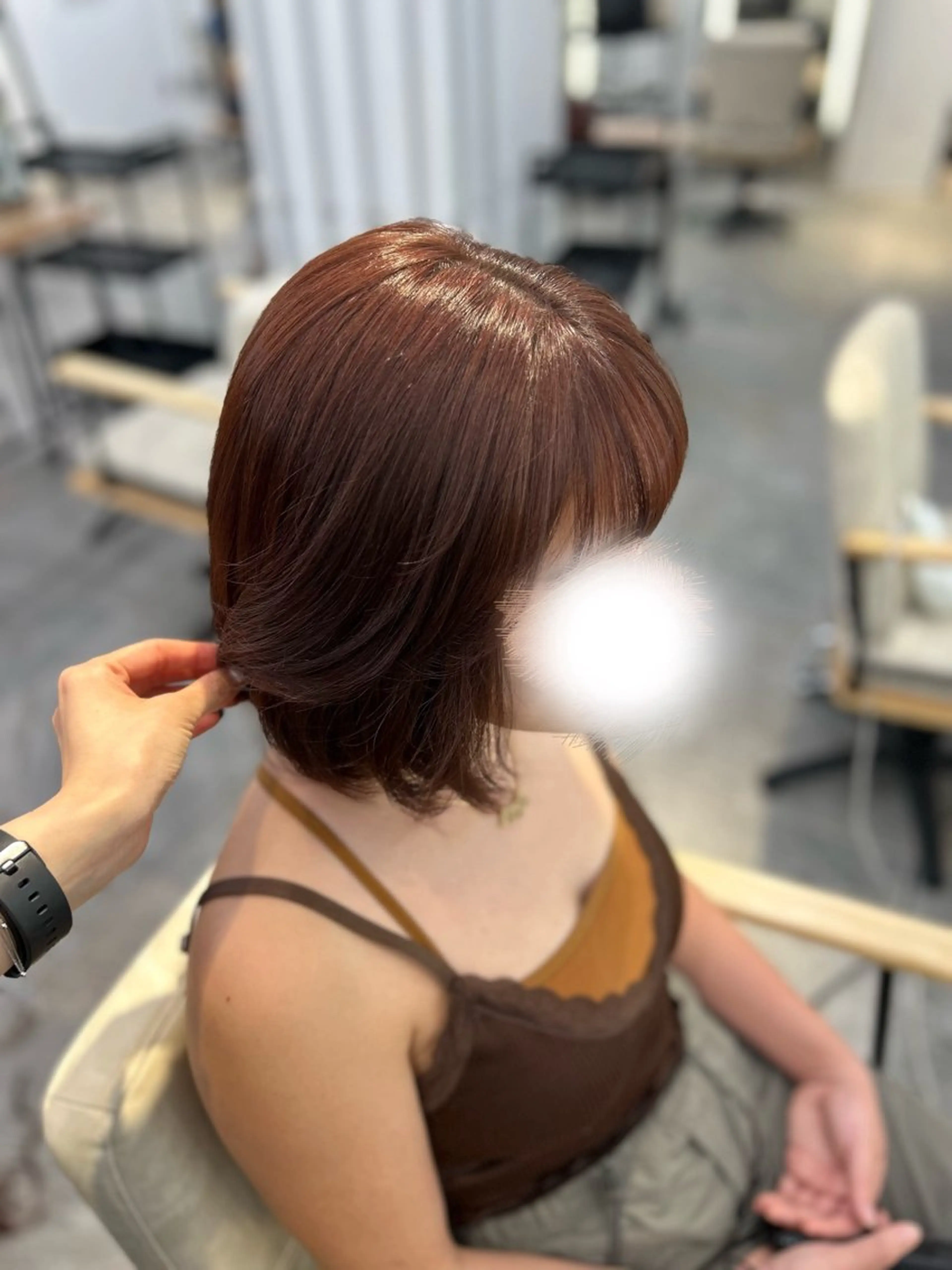 ショート ボブ レイヤーカット Kurumi リトル渋谷のヘアスタイル