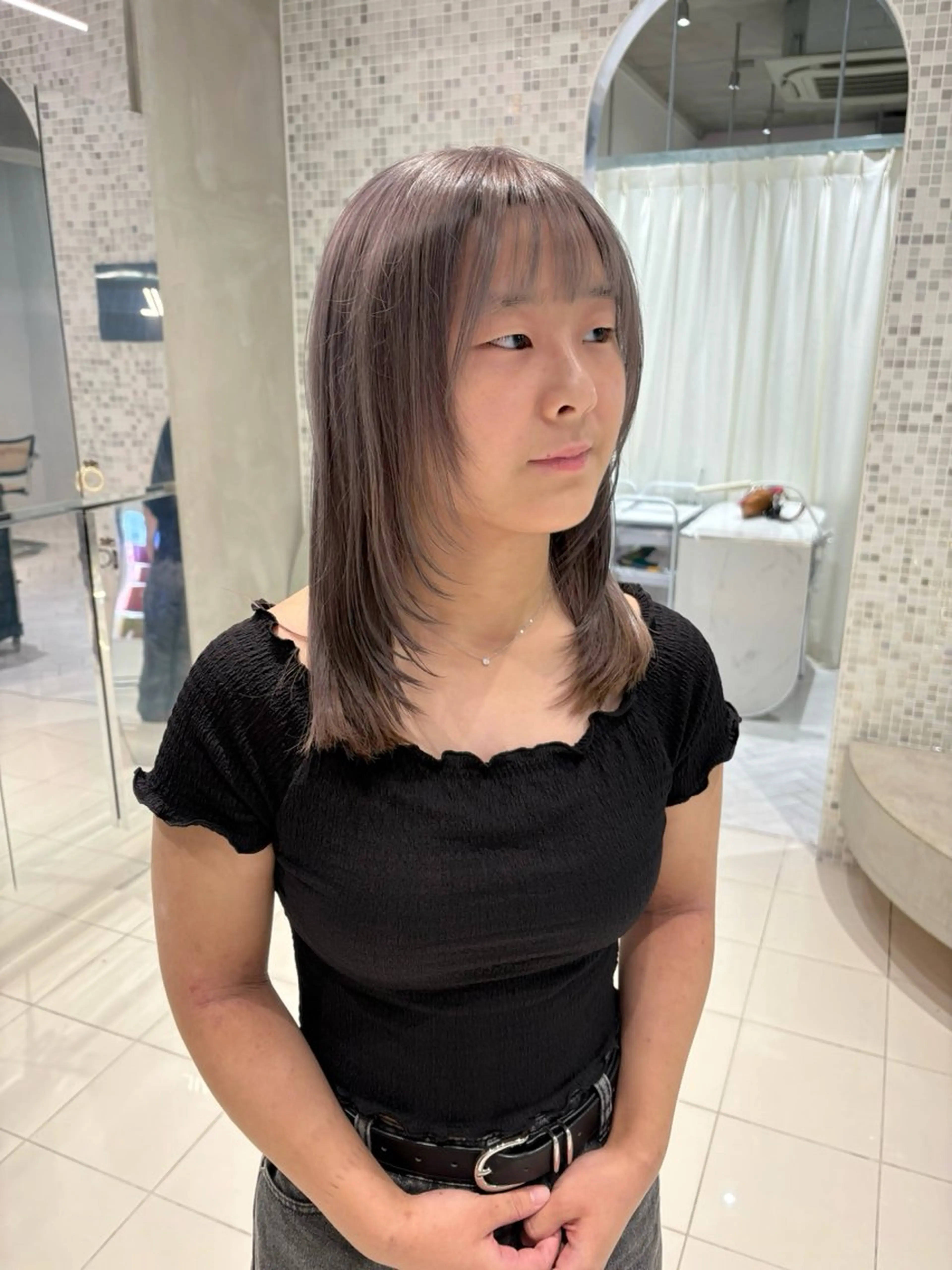 ミディアム カラー ダブルカラー ヘアカラー 透明感カラー🫧 nanohaのヘアスタイル