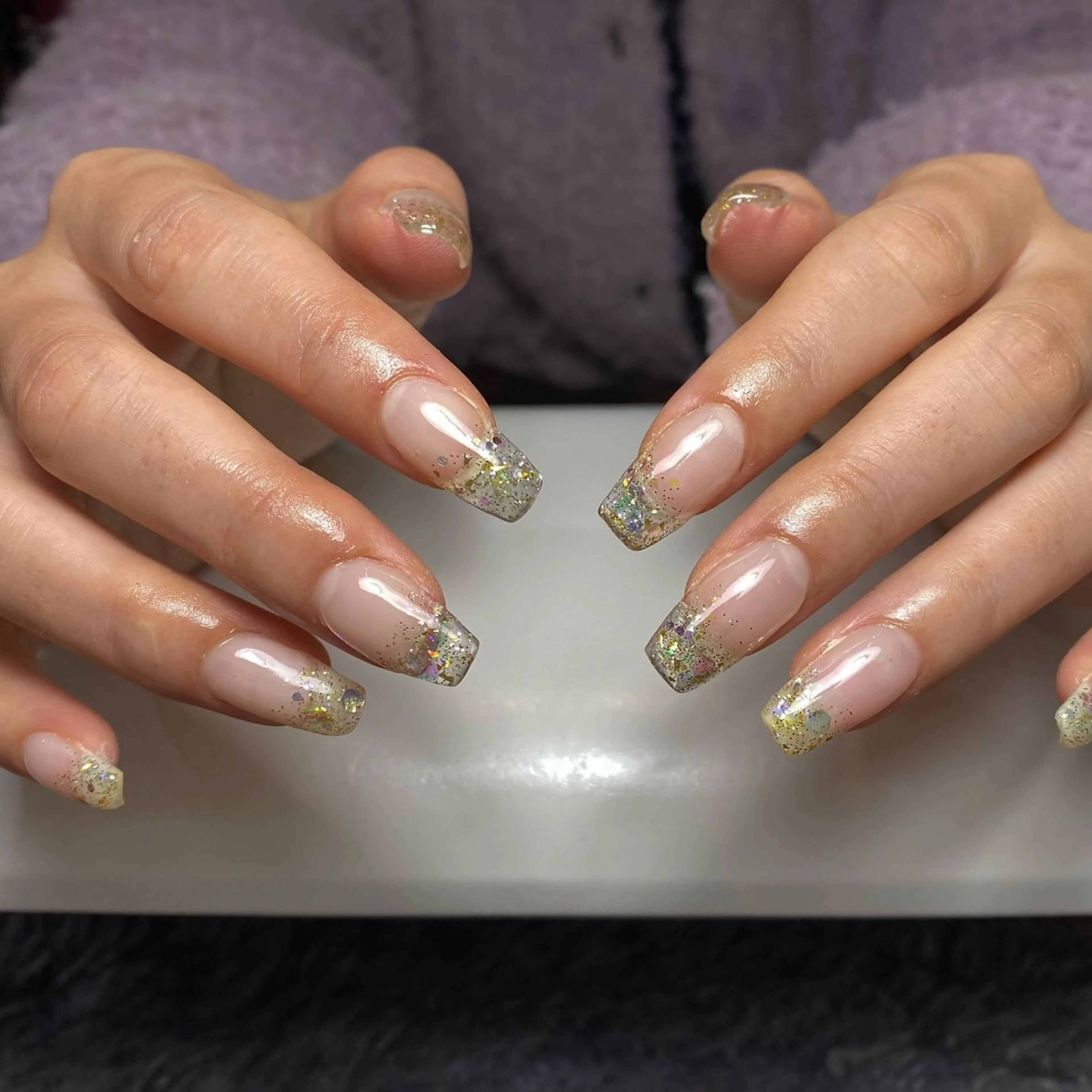 ネイル ラメ(グリッター) ラメグラデーション 個性派/ちゅるん/ モチ好評◎｜MIKIのネイルデザイン