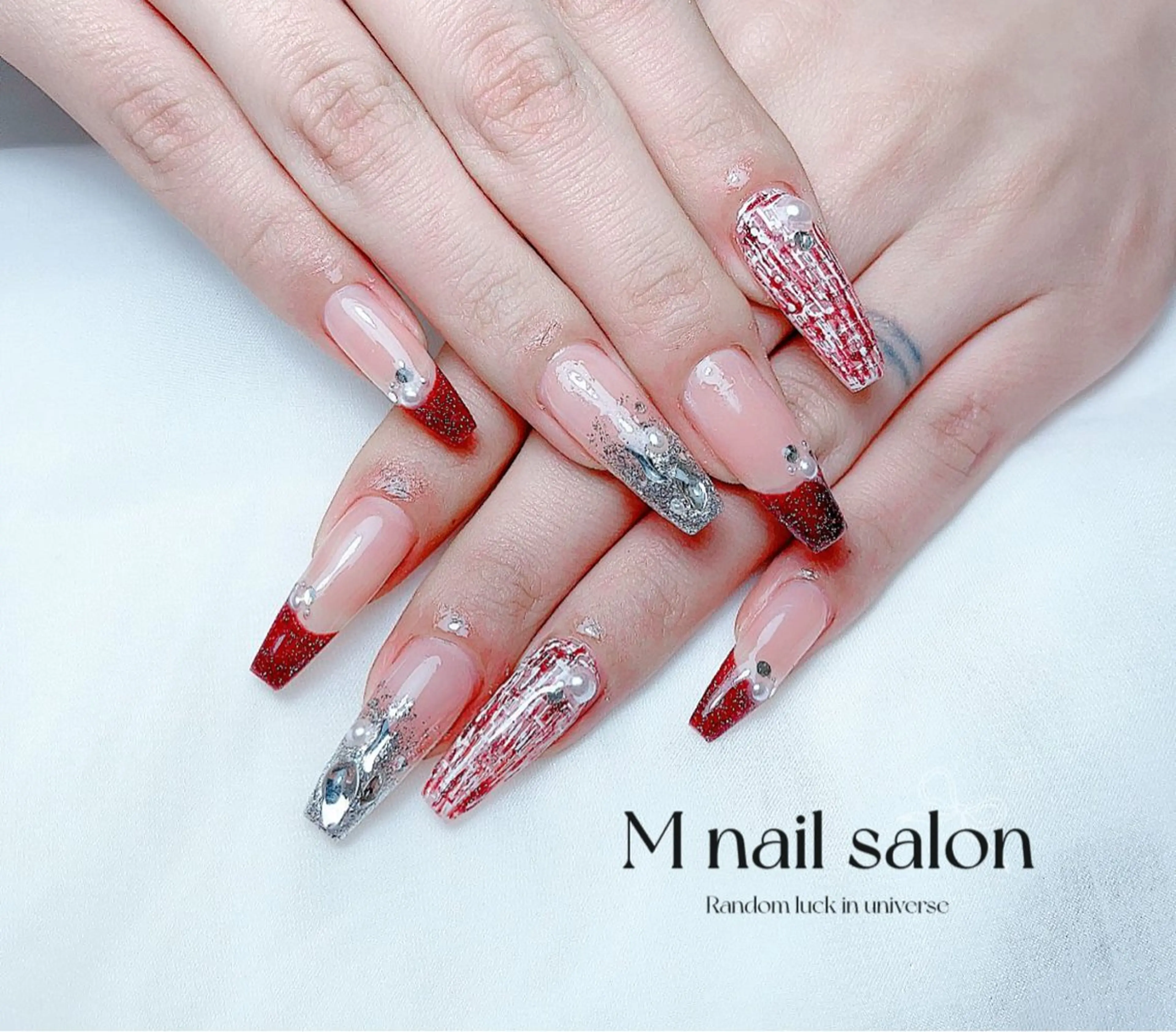 ネイル ハンドネイル M🌷nail 長さだし専門店のネイルデザイン