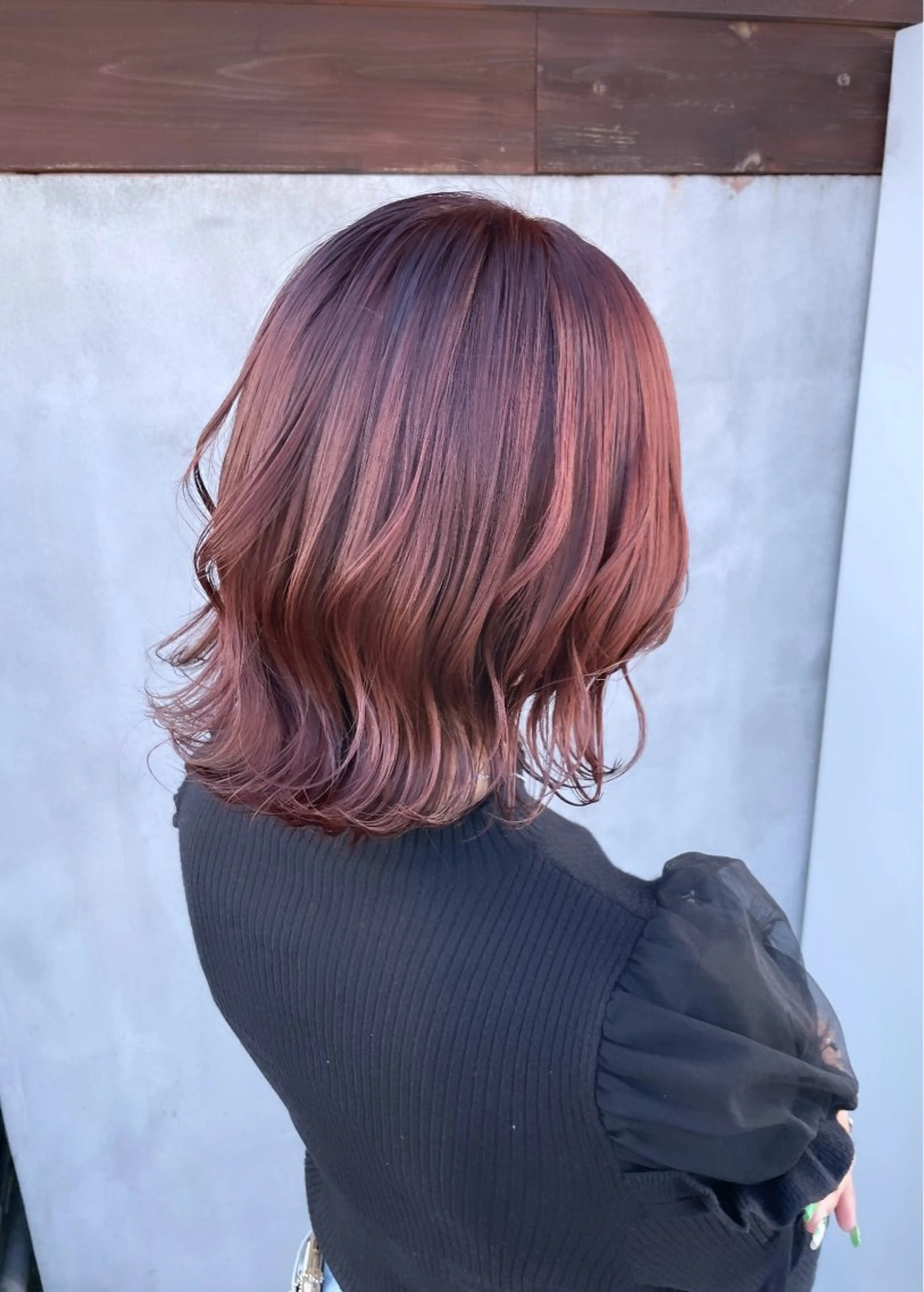 ミディアム カラー ベージュカラー オレンジ オレンジベージュ ピンクカラー ピンクオレンジベージュ ayaka |トレンドヘアのヘアスタイル