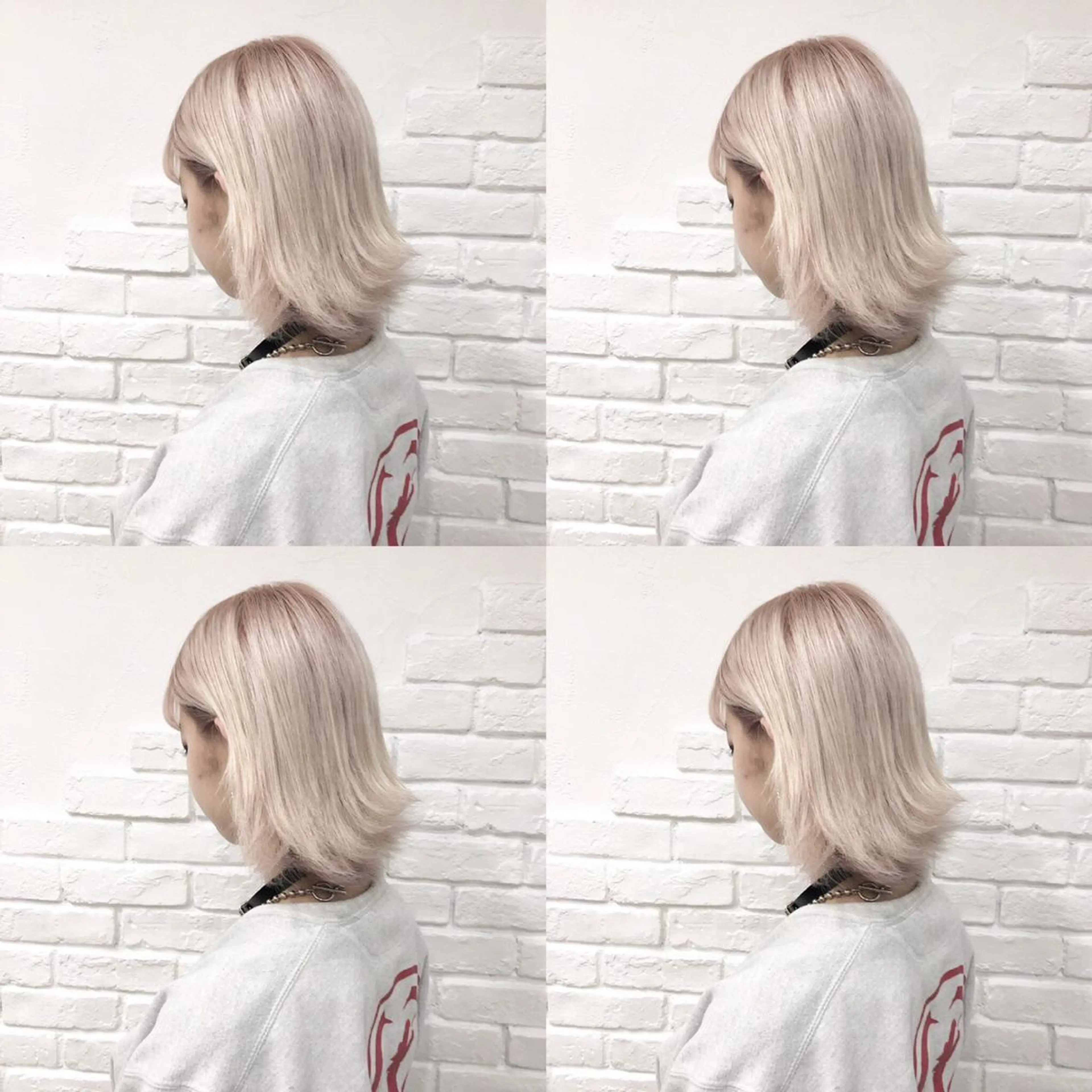 ミディアム カラー 韓国レイヤーカット/ 儚げカラーチナツのヘアスタイル