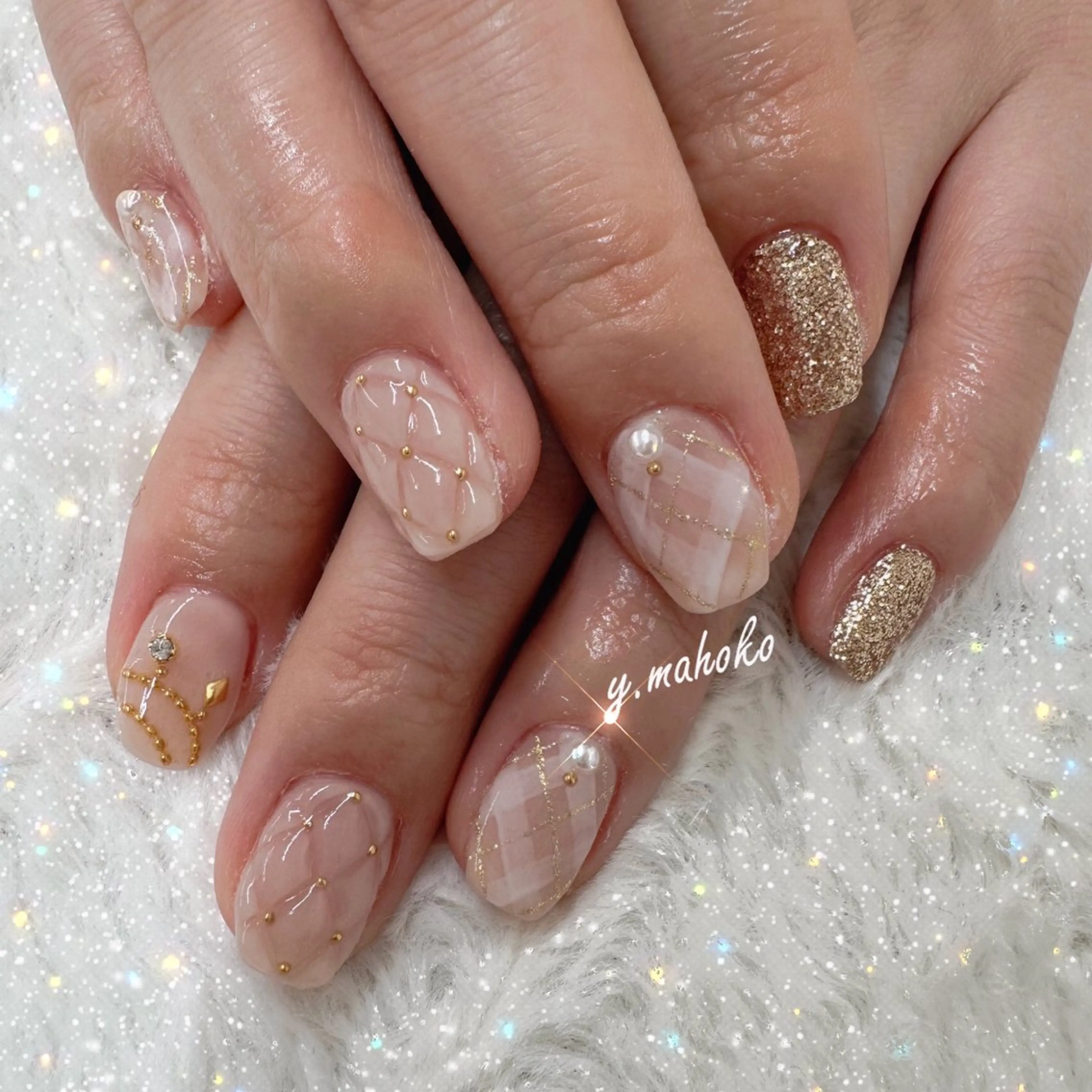 ネイル ハンドネイル パラジェル有/ 長さだし/mahoのネイルデザイン