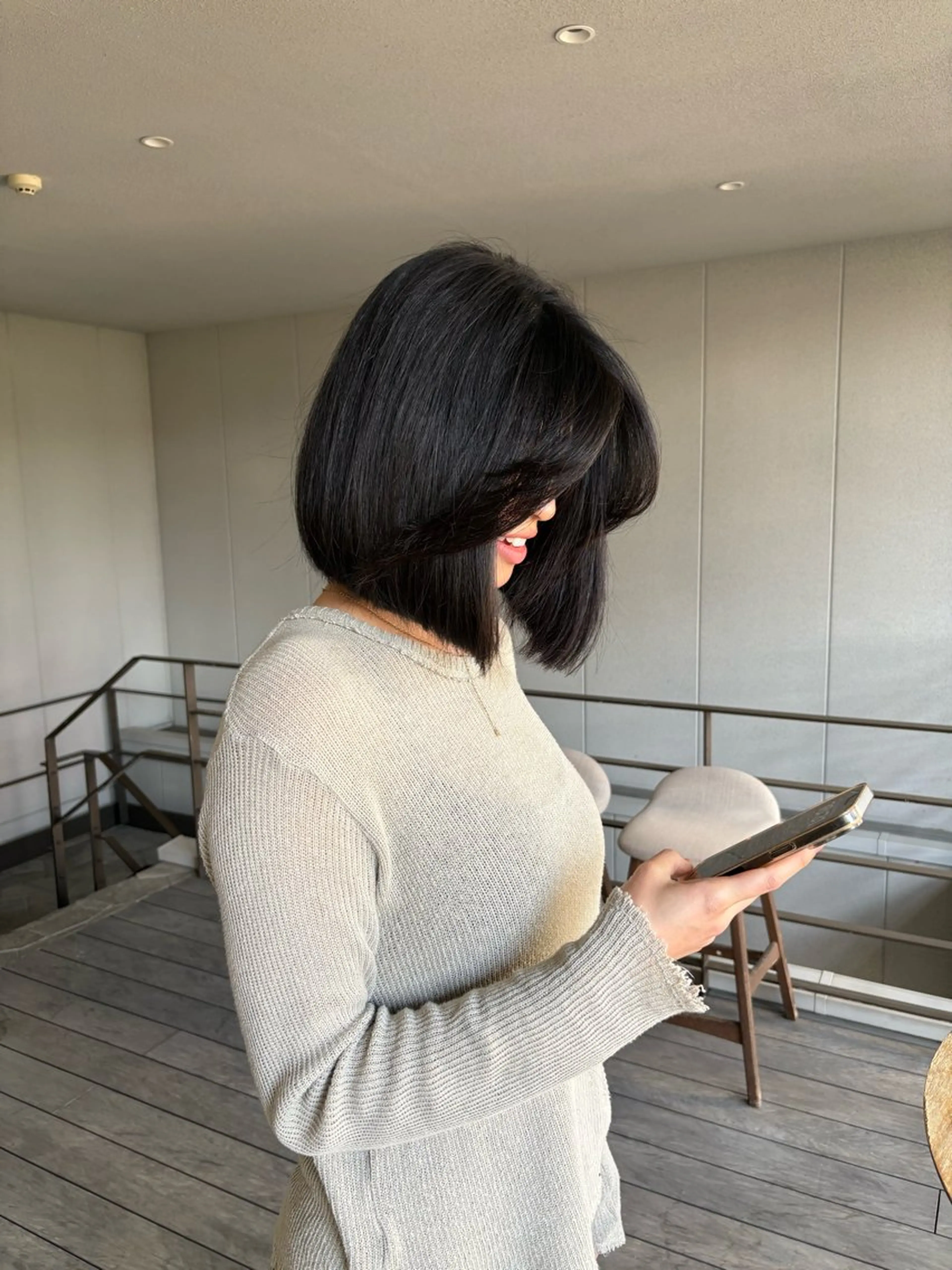 ショート カラー ⭐️海外レイヤー＆ ハイライト⭐️のヘアスタイル