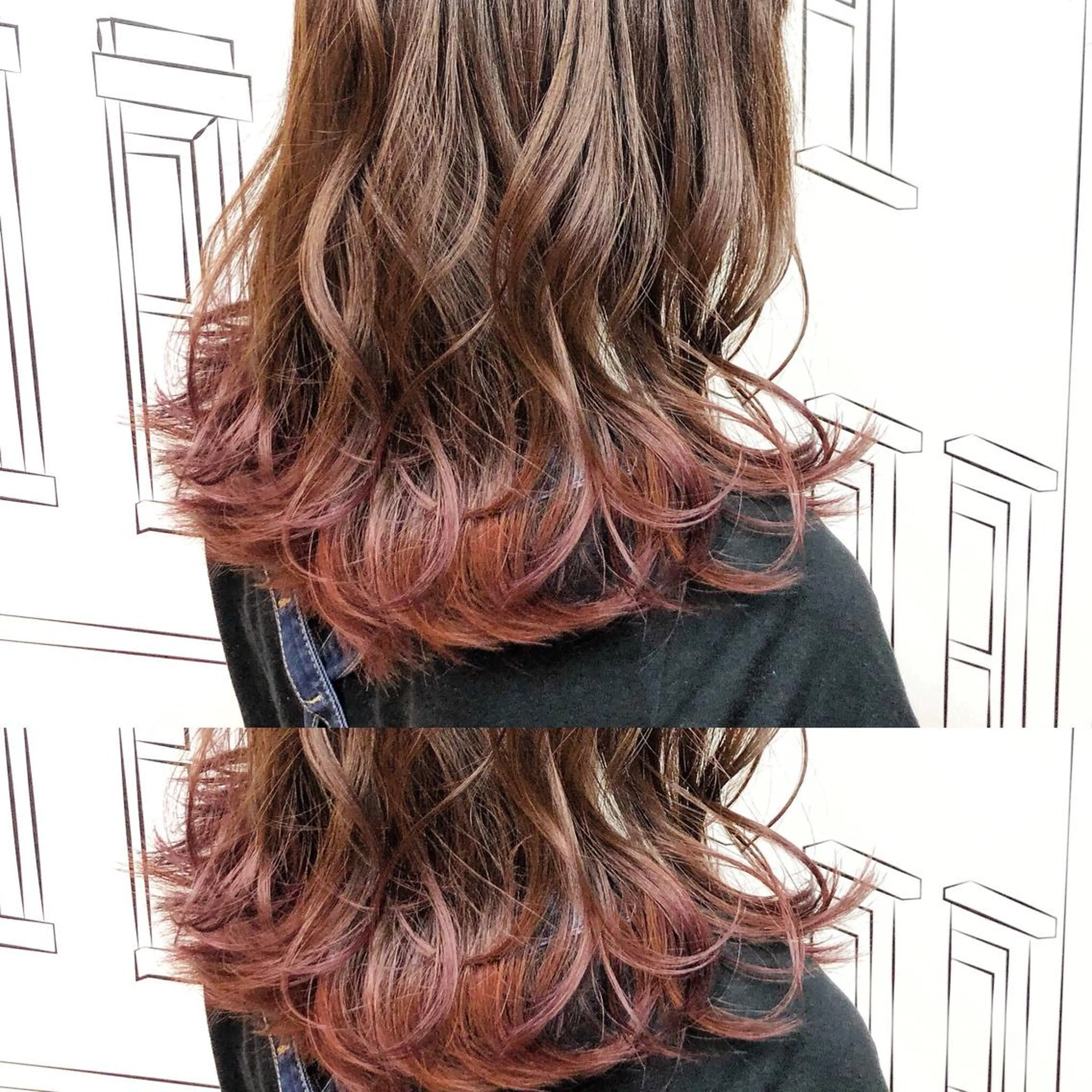 ミディアム カラー ピンクカラー TOMOKA 艶髪/透明感カラーのヘアスタイル