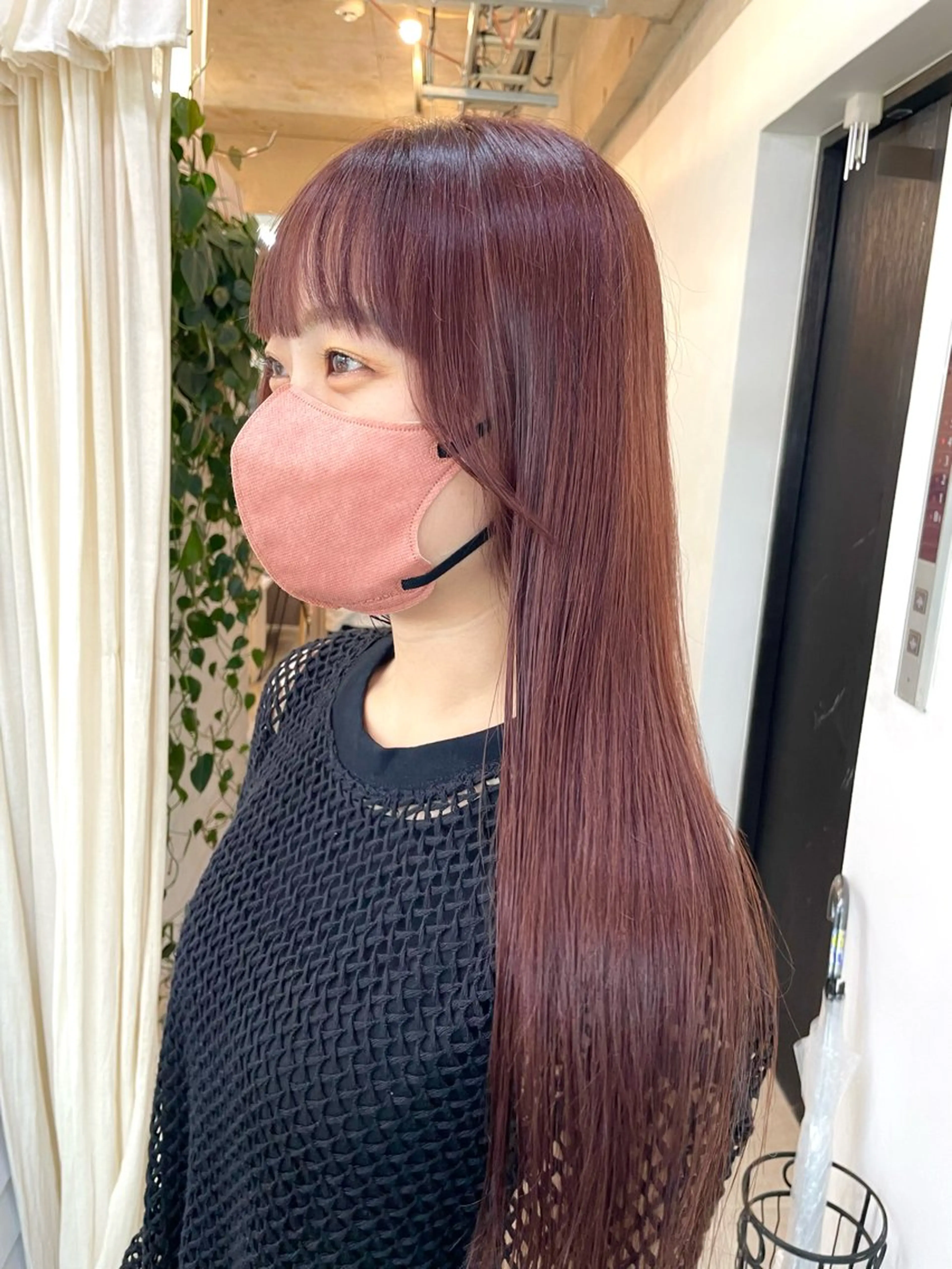 ロング カラー オレンジ オレンジピンク ピンクカラー メンズパーマ ヘアカラー大成のヘアスタイル