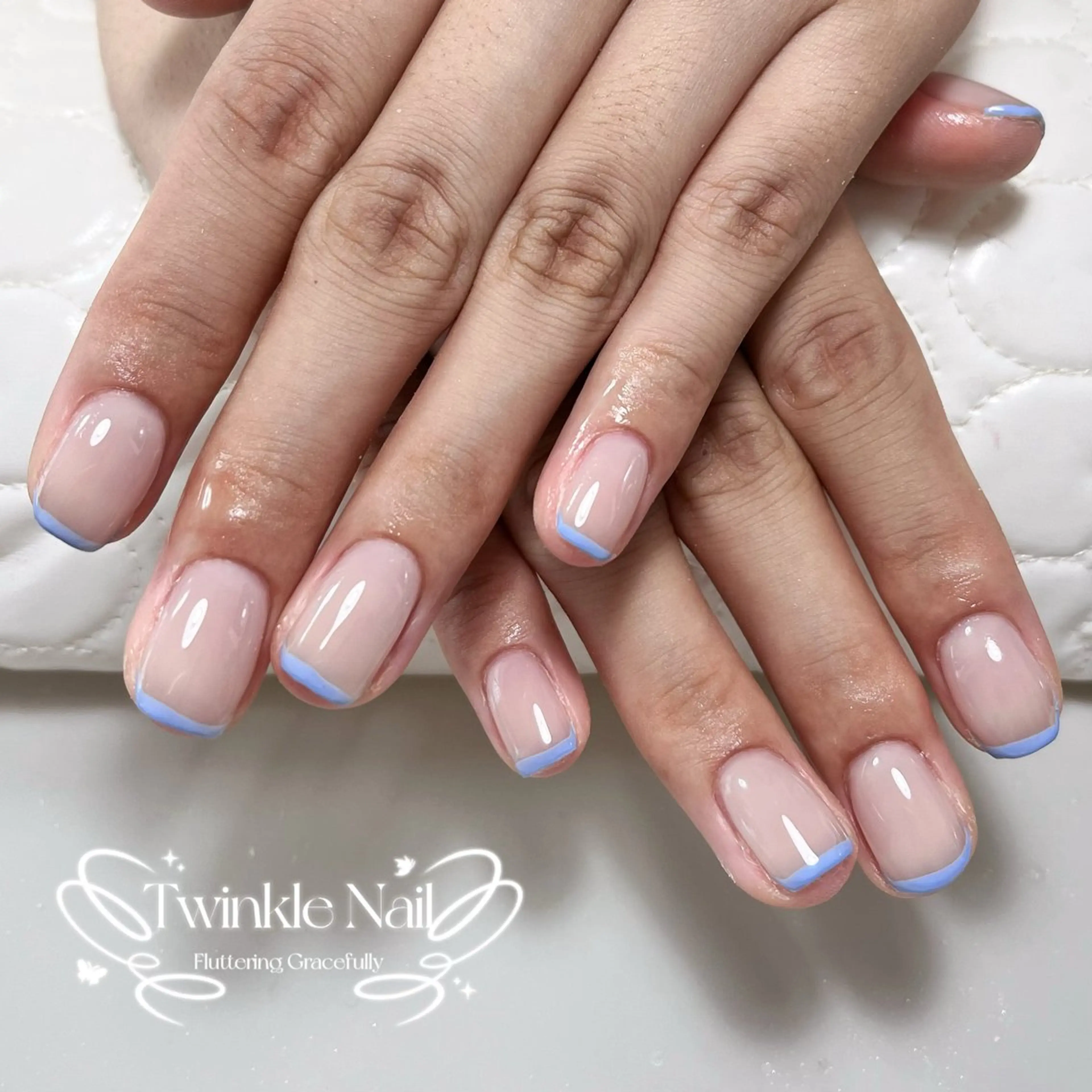 ネイル フレンチネイル シンプルネイル Twinkle Nail Kuboのネイルデザイン