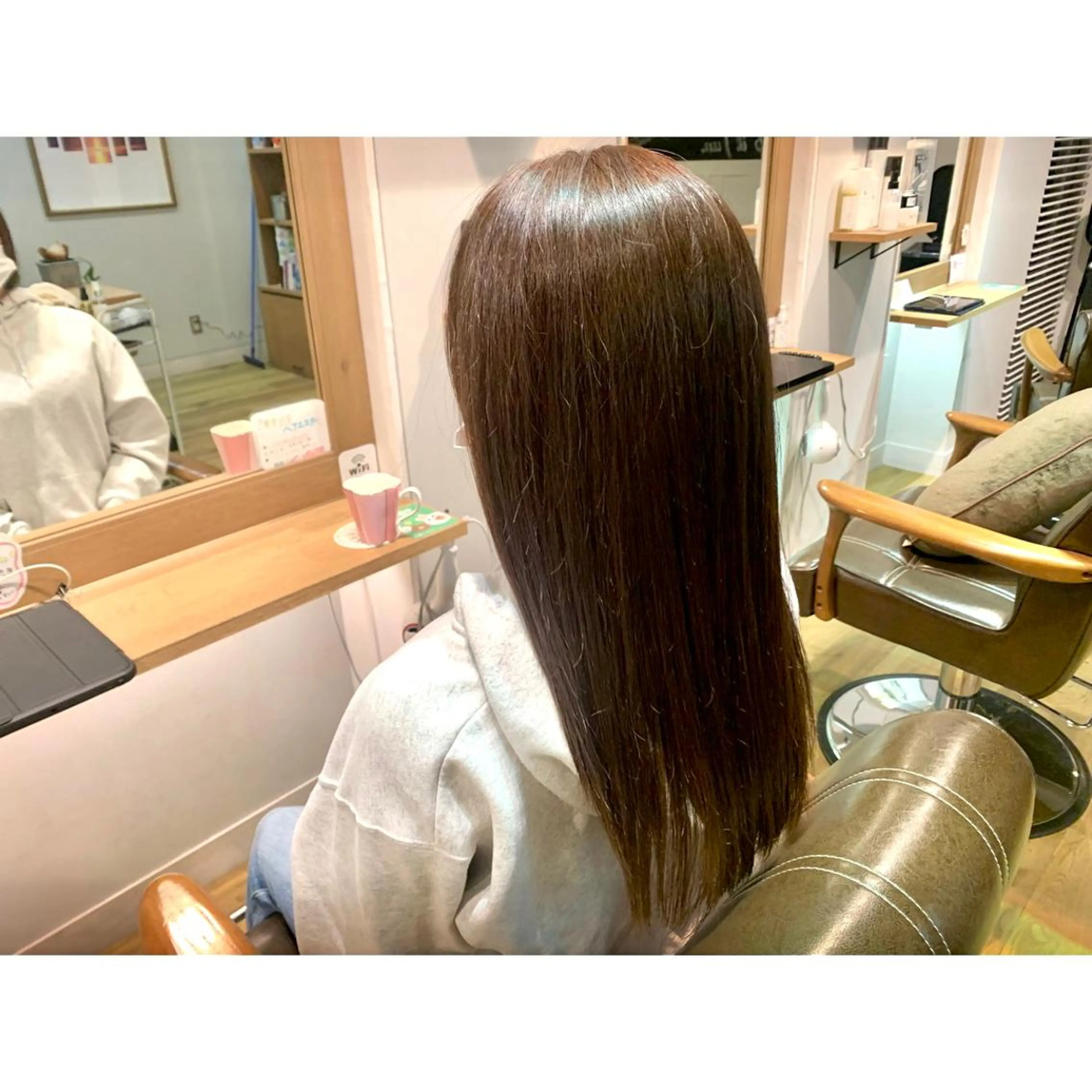 ロング カラー ブラウンカラー レッドカラー レッドブラウン ツキダテ ユイのヘアスタイル