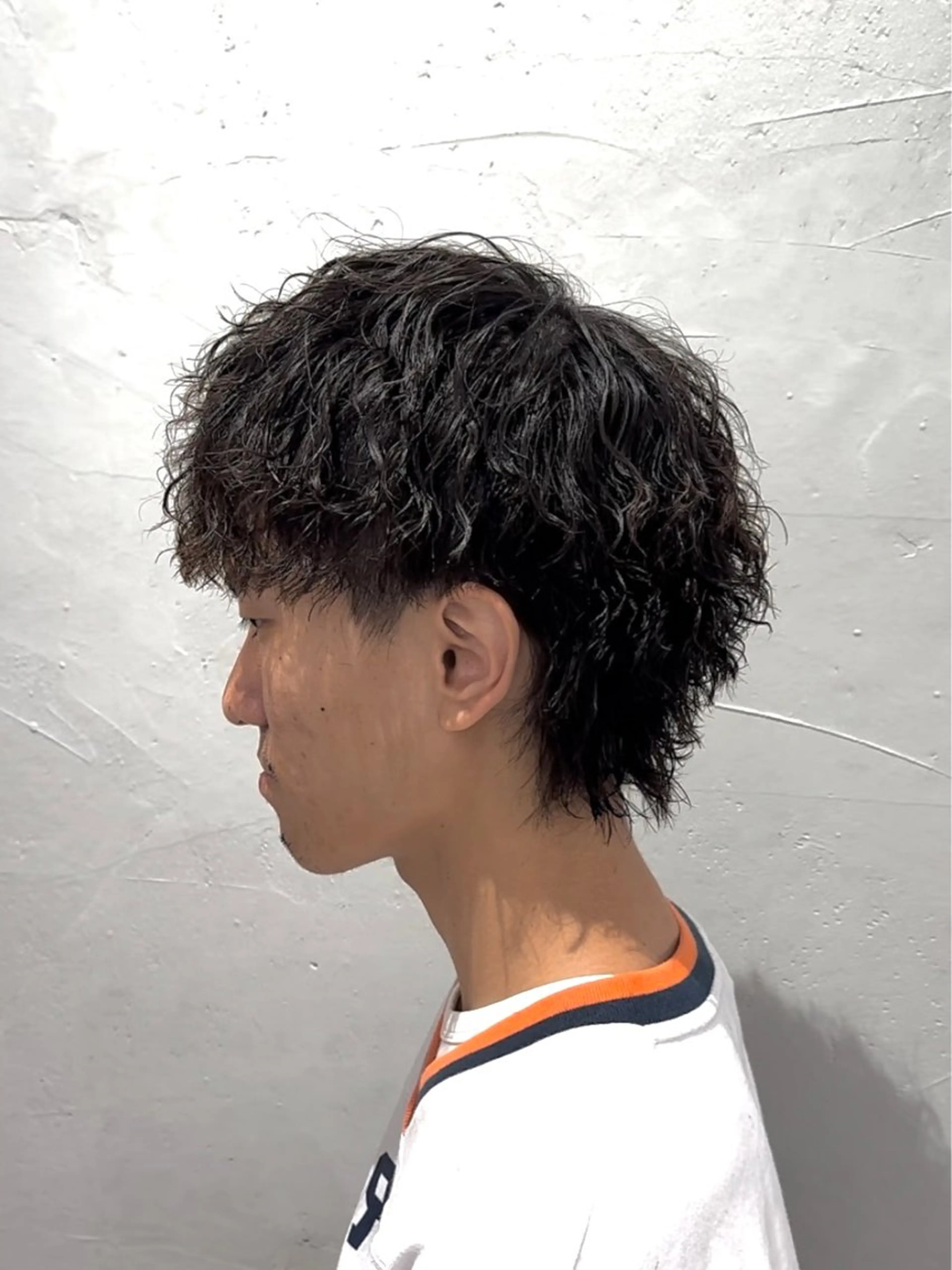 ショート パーマ メンズ マッシュウルフ マッシュ メンズウルフカット ウルフカット メンズの悩み解決専門 柏パーマ職人/曽我尾のヘアスタイル