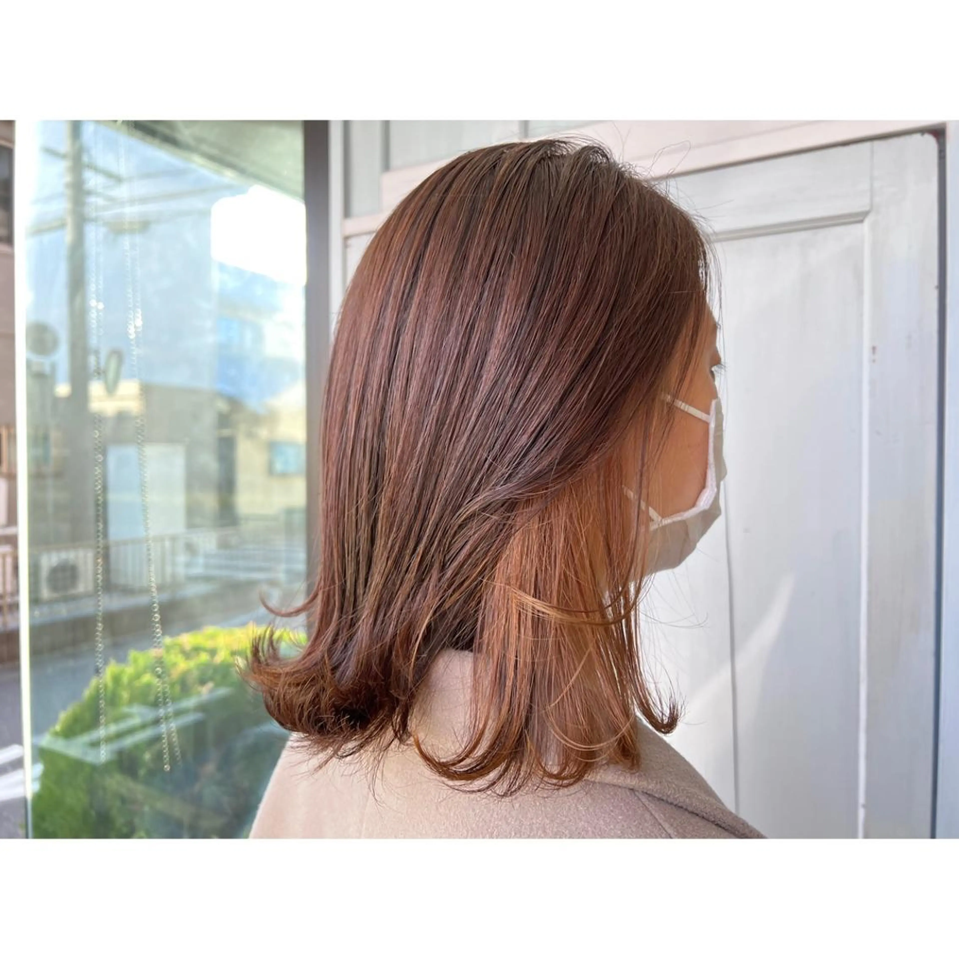 セミロング カラー ベージュカラー ヘアカラー トリートメント ツキダテ ユイのヘアスタイル