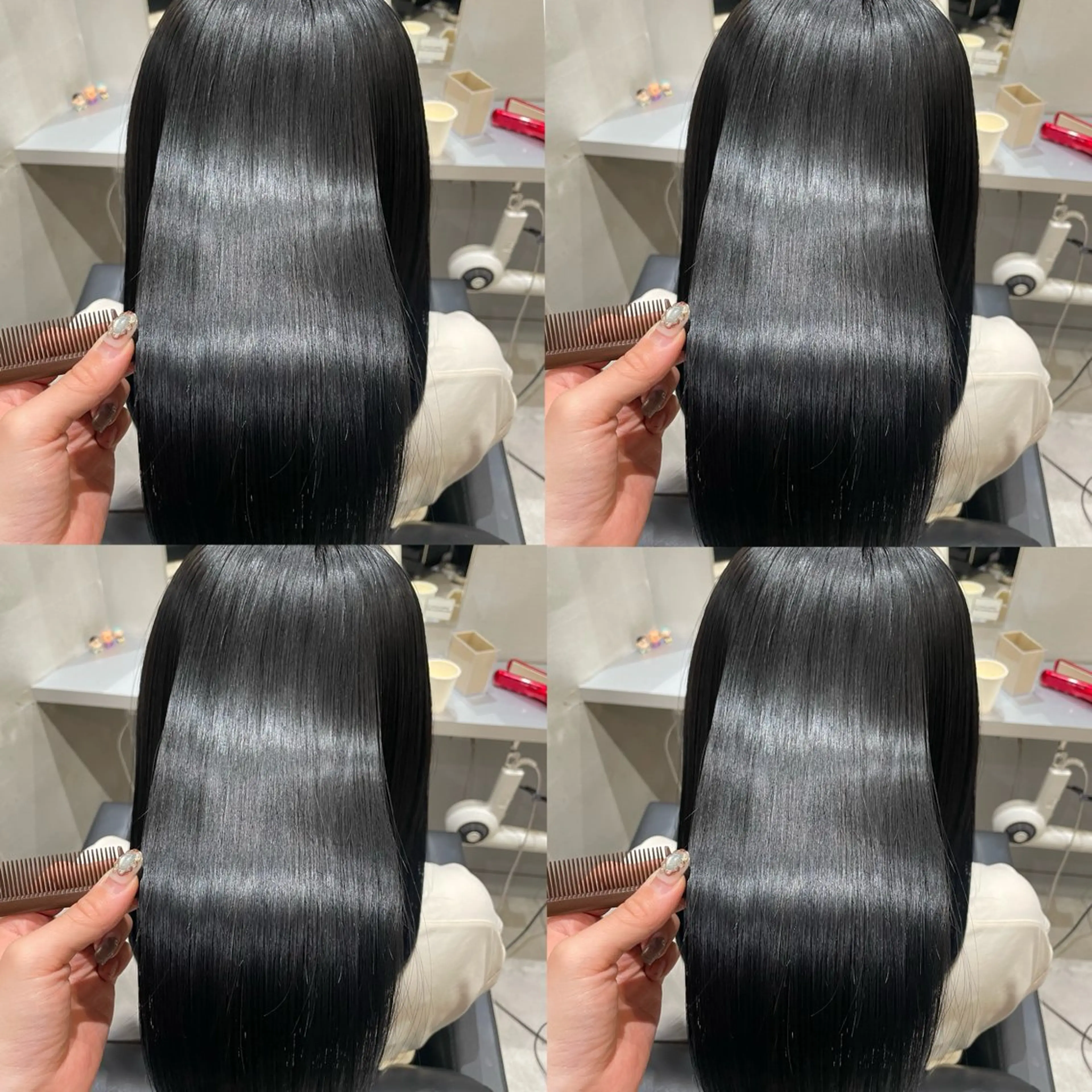 ミディアム カット ヘアカラー トリートメント 髪質改善×透明感× 艶髪🥀HIYORIのヘアスタイル