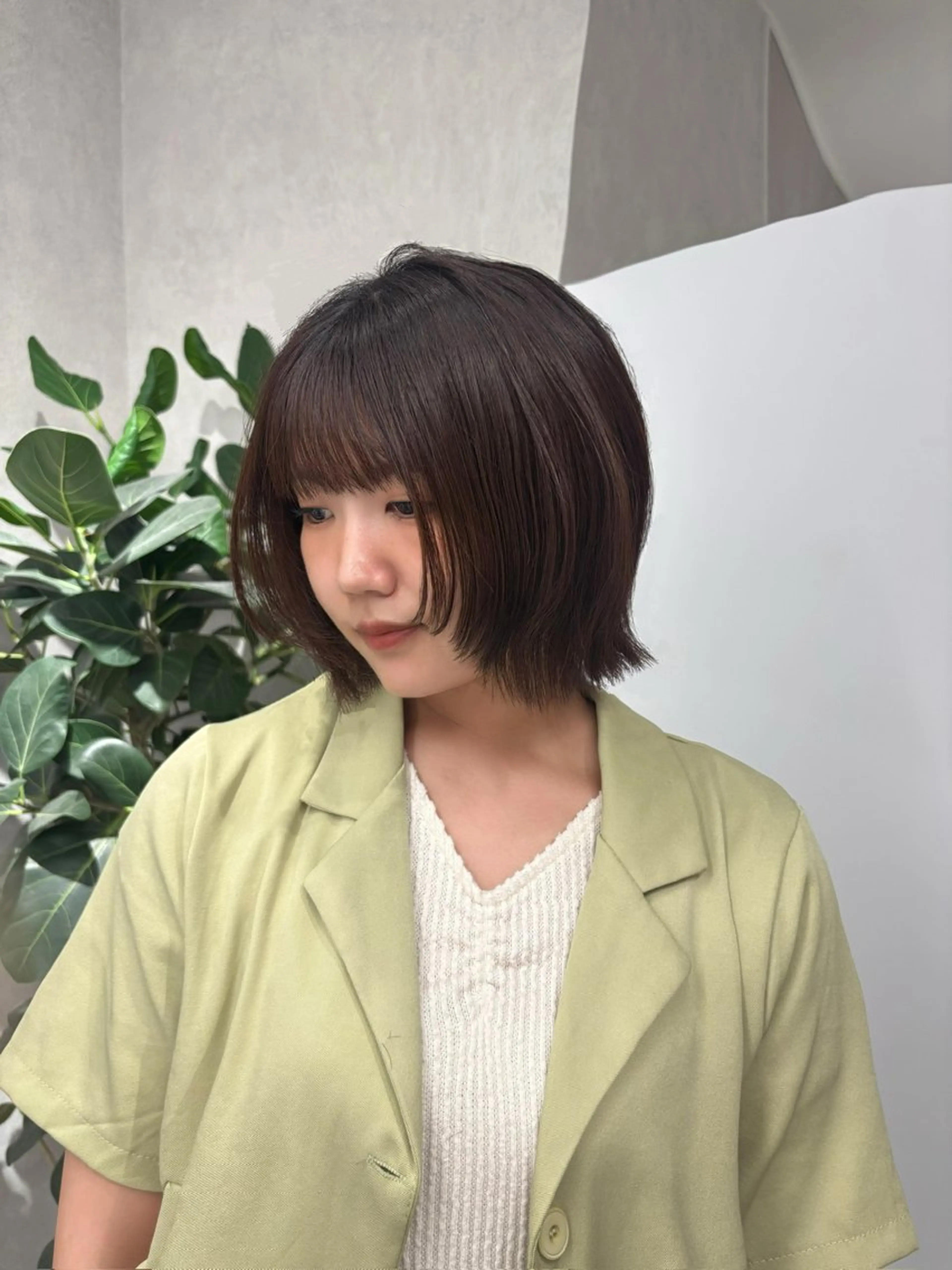 セミロング 結べるレイヤーカット /カラー/あさかのヘアスタイル