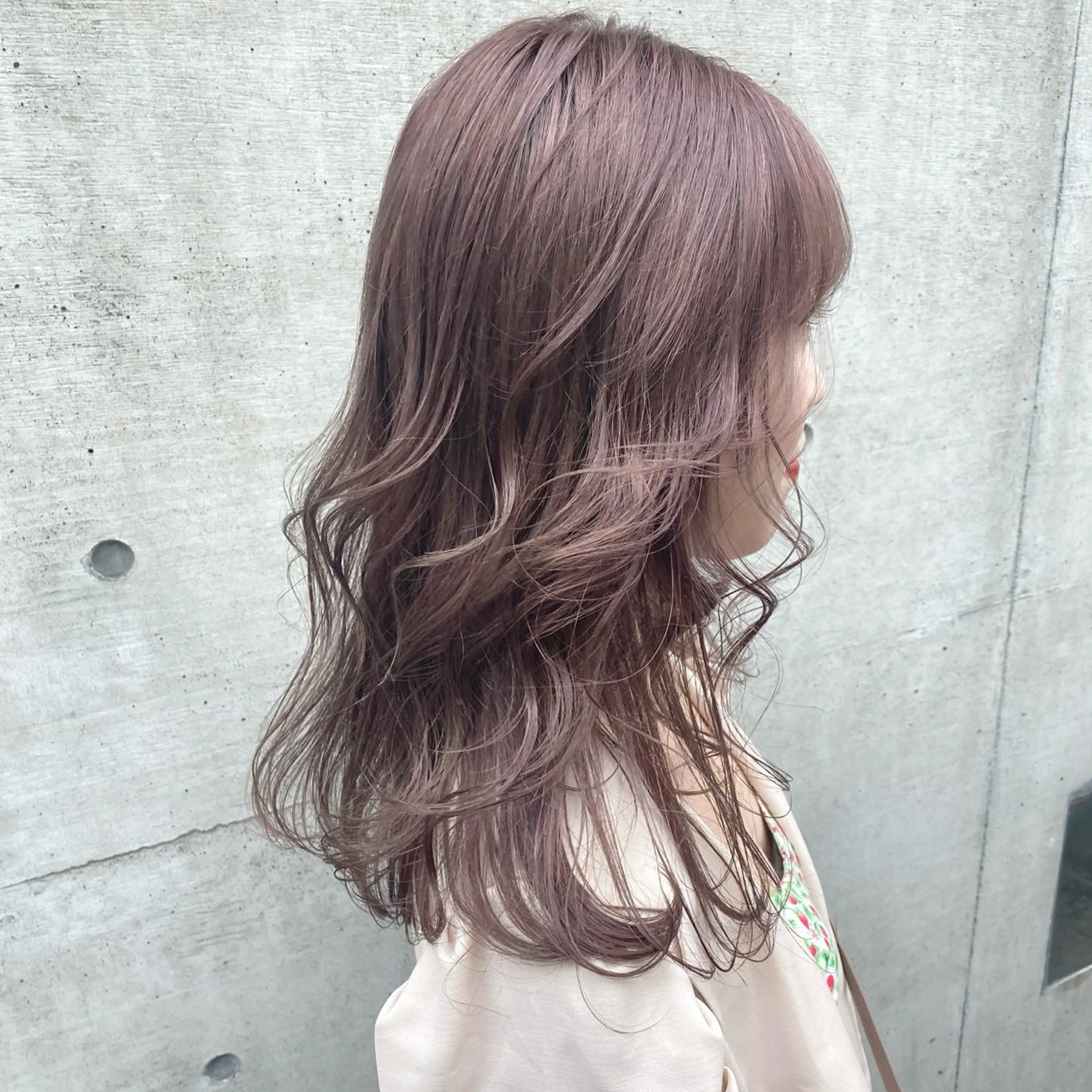 セミロング カラー ヘアアレンジ 💗💗韓国レイヤー yu-ki💗💗のヘアスタイル