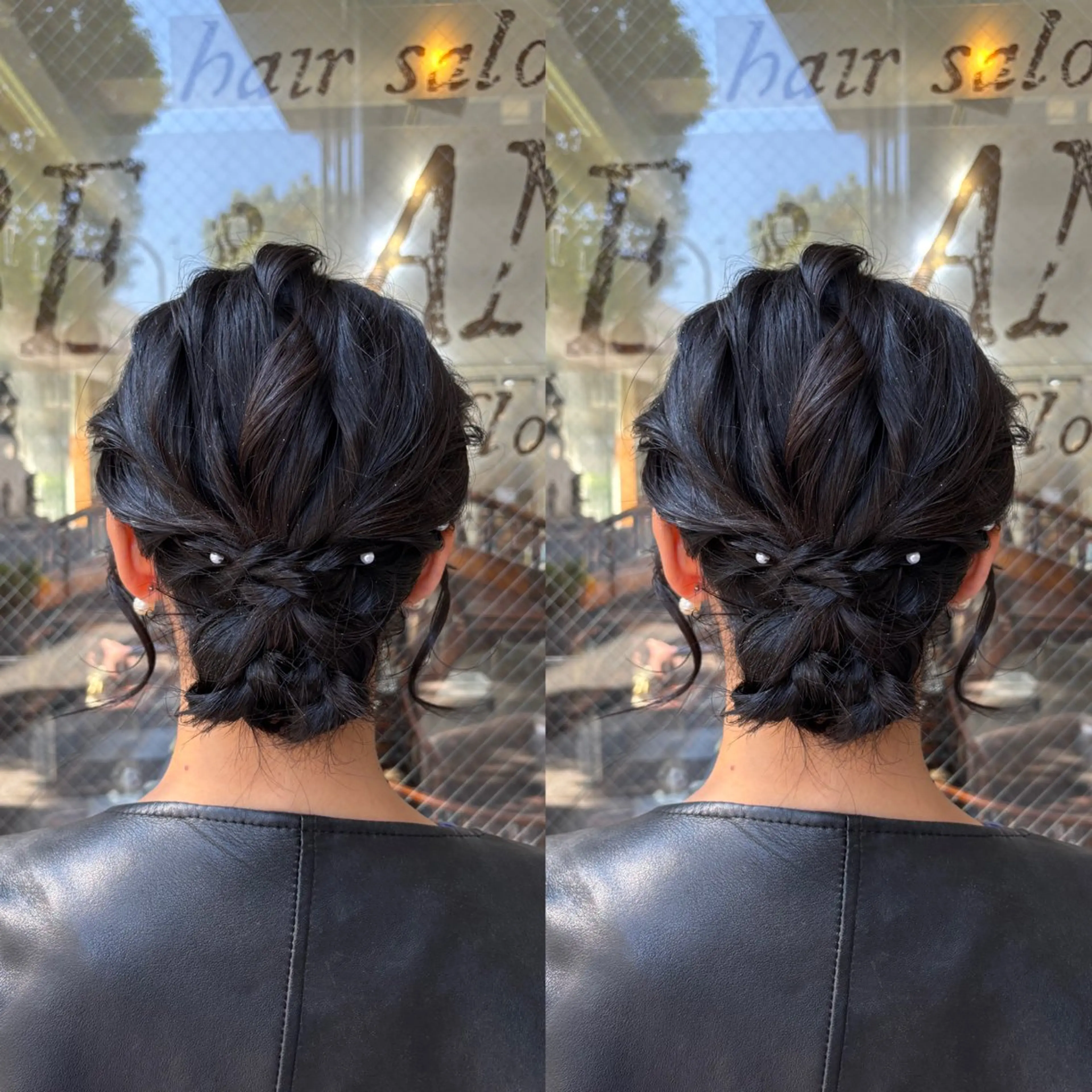 ショート ヘアアレンジ ボブ ヘアセット 💎ハイトーン/艶 カラー モエカ💎のヘアスタイル