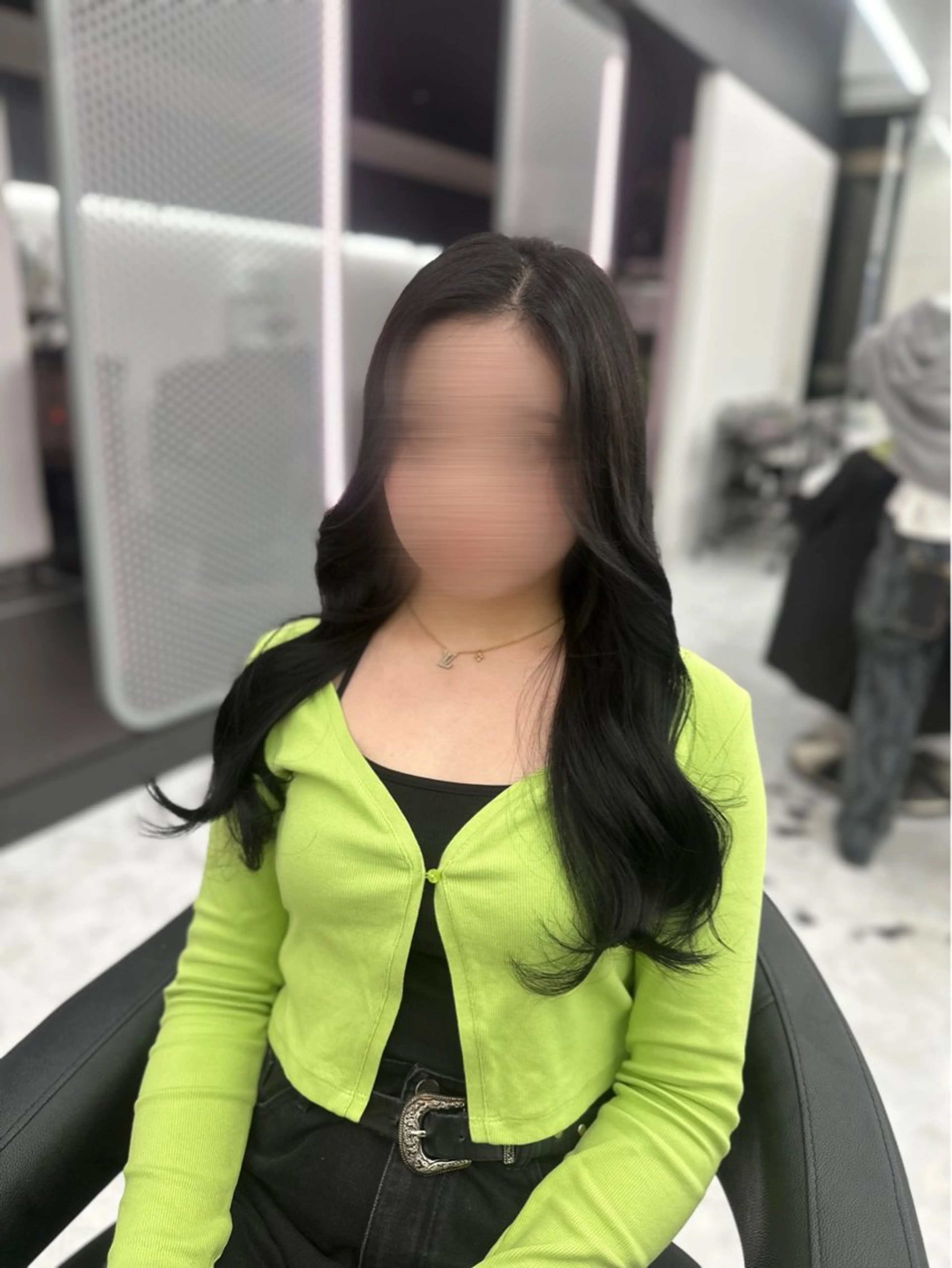 セミロング カラー パーマ ヘアアレンジ メンズ キッズ ♥️韓国ヘア レイヤー♥️ゆりのヘアスタイル