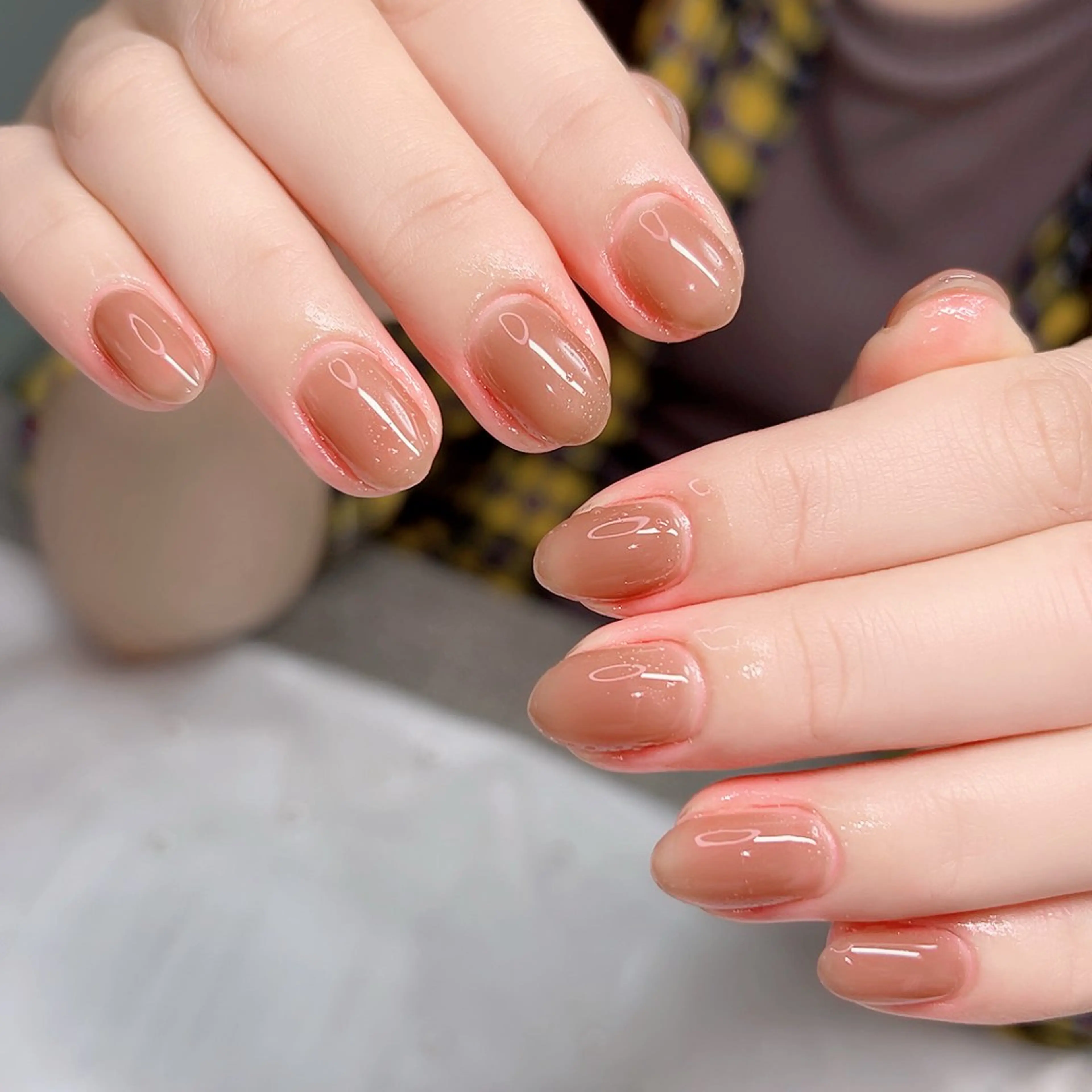 ネイル オーロラネイル ミラーネイル オフィスネイル ワンカラーネイル シンプルネイル ハンドネイル Cute Tips nailのネイルデザイン