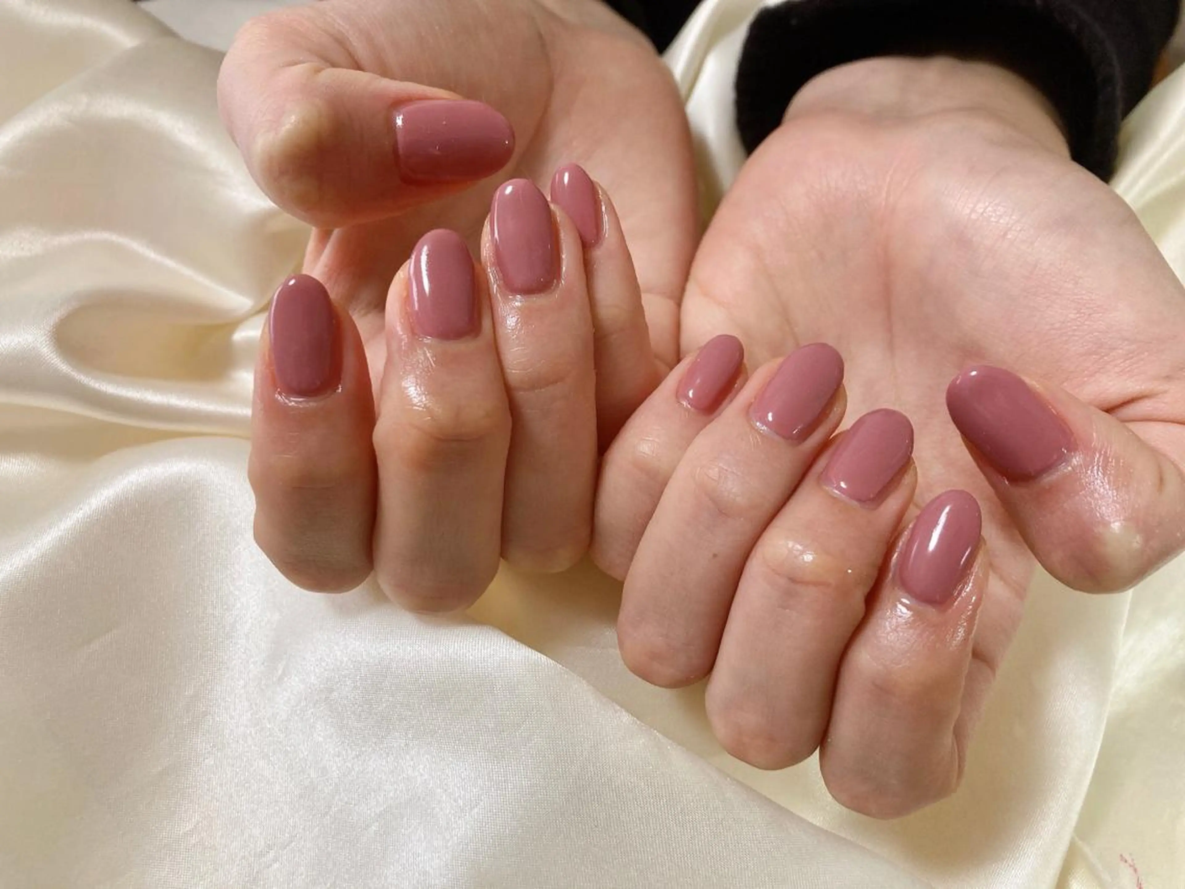 ネイル ワンカラーネイル ピンク kikinail 溝の口のネイルデザイン