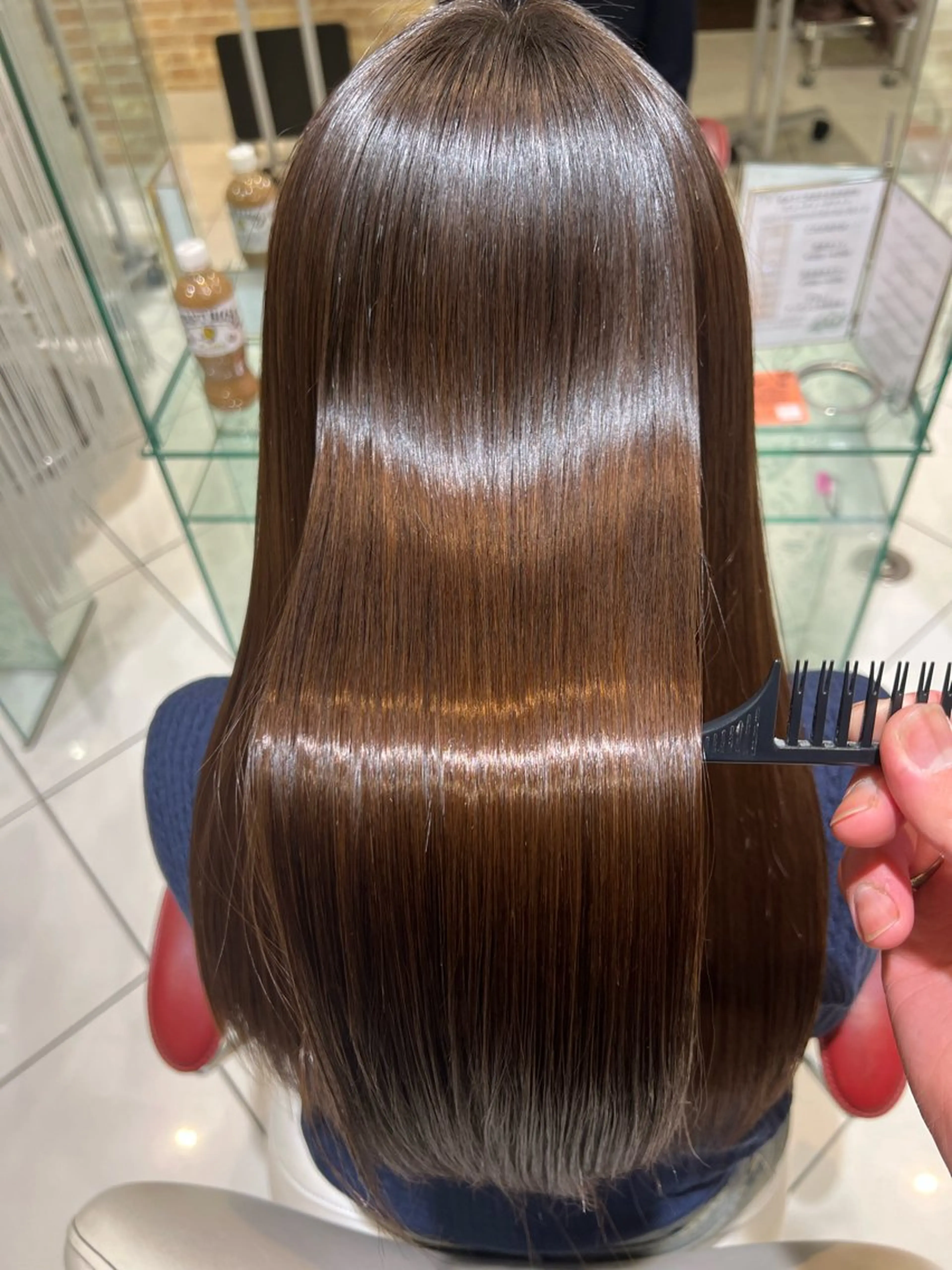 ロング カラー パーマ バレイヤージュ ブリーチ ケアブリーチ 透明感カラー デザインカラー ヘアカラー トリートメント ボブ/ハイトーン髪質 改善/越谷✨クラモチのヘアスタイル