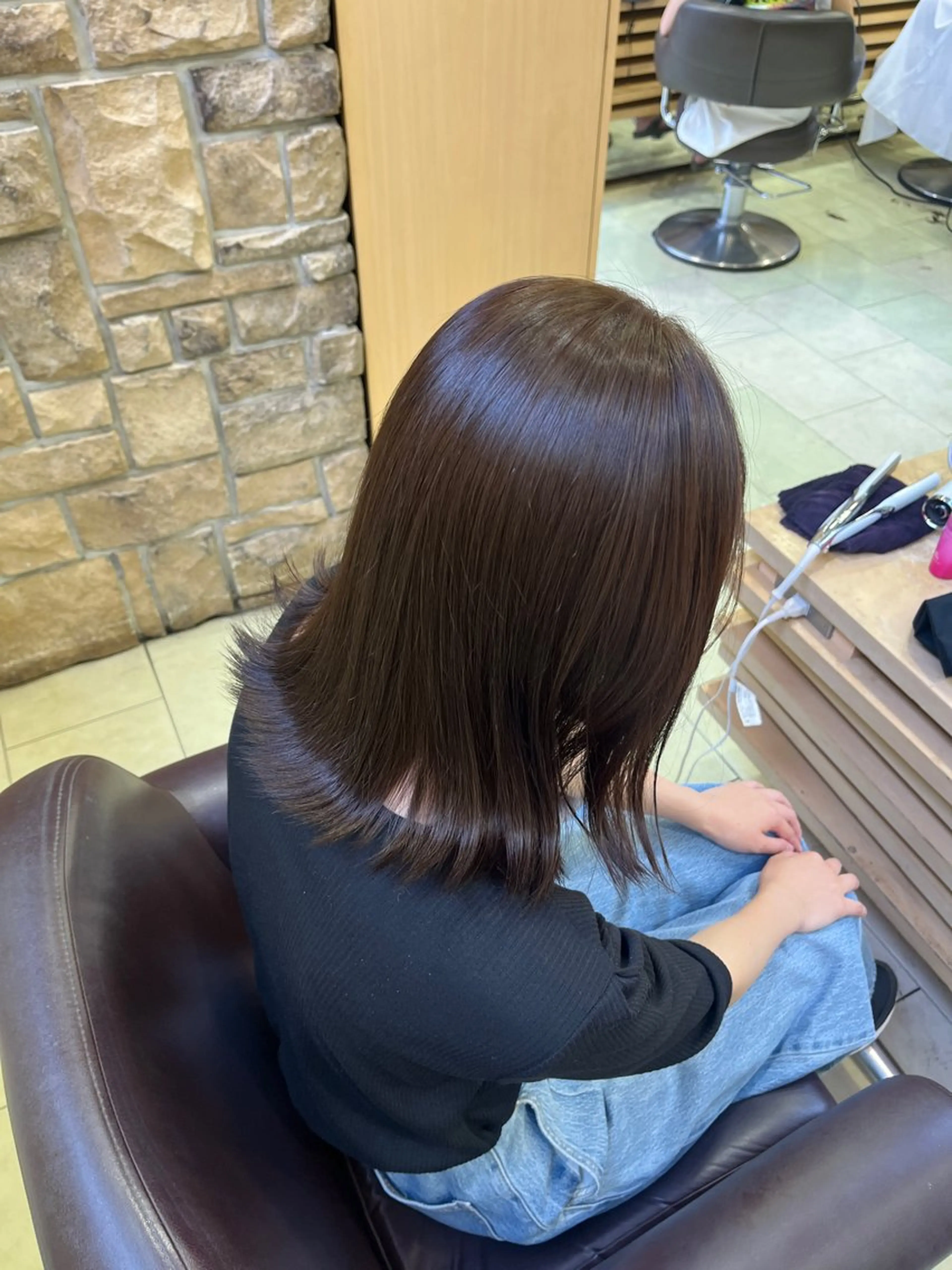 ミディアム カラー ヘアカラー waka❤️✨ レイヤーボブ/エクのヘアスタイル