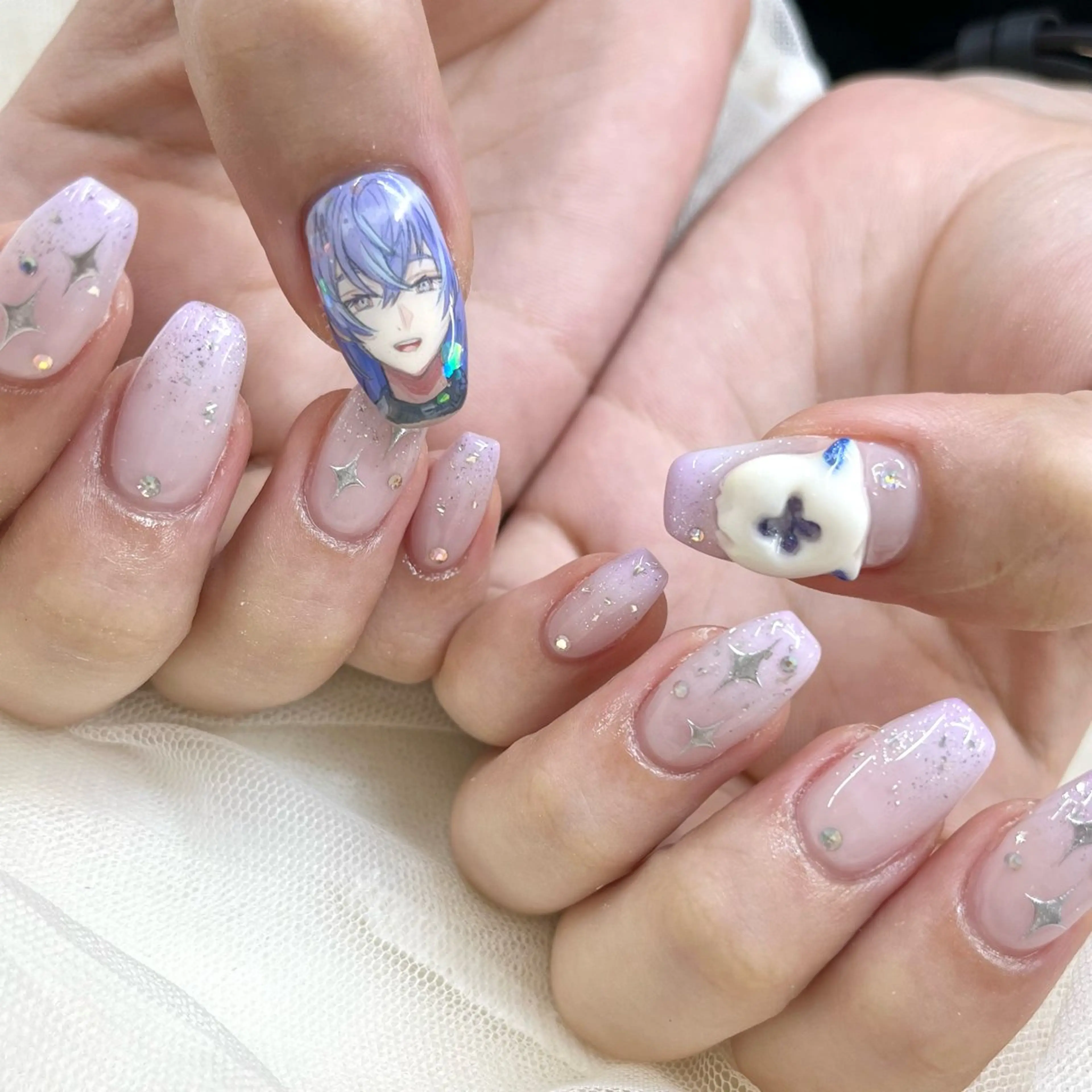 セミロング ネイル ハンドネイル 池袋痛ネイル Nok. 渡辺のネイルデザイン