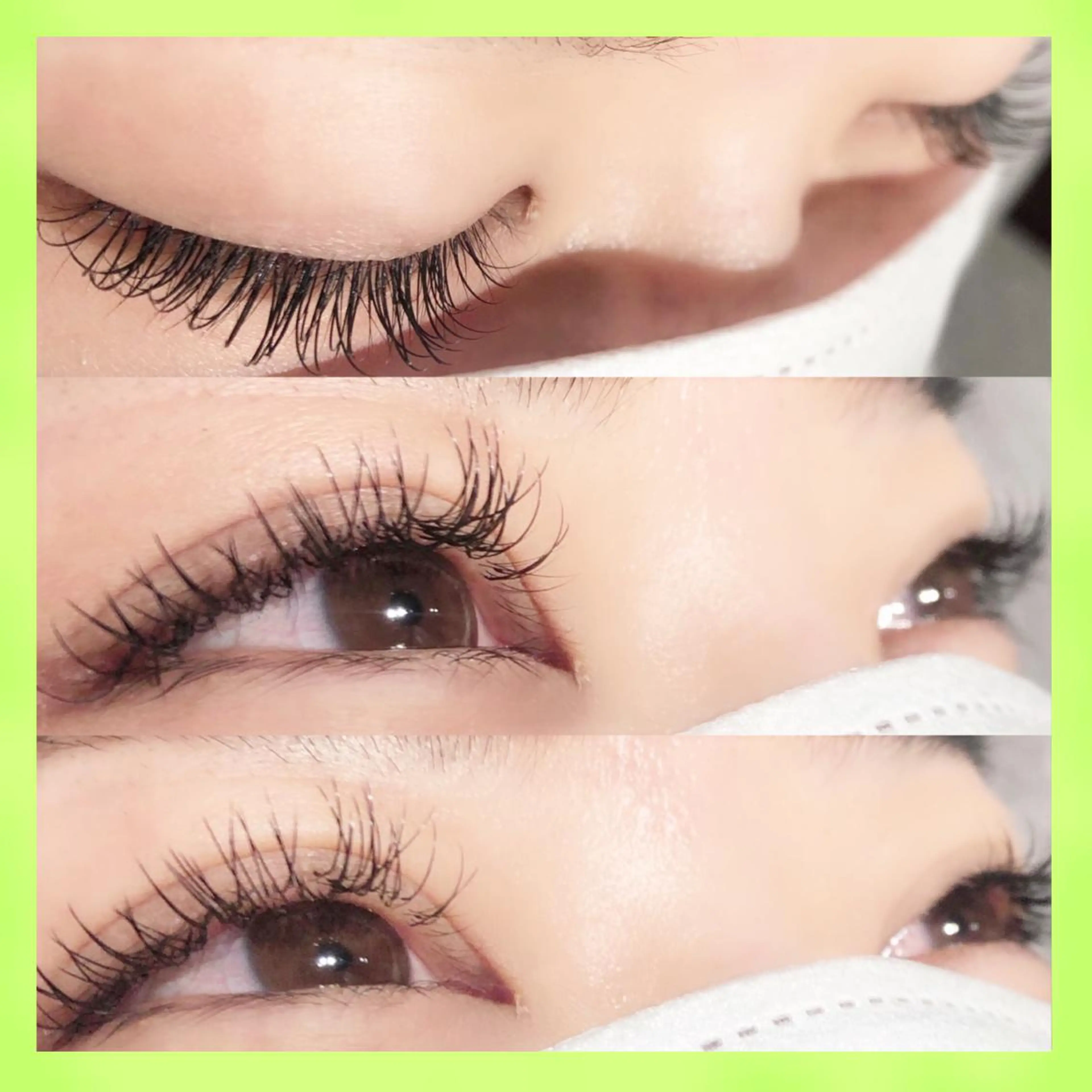 マツエク・マツパ Dカール フラットラッシュ ルナ｜縮毛矯正 ×デザインカラー🥝のヘアスタイル