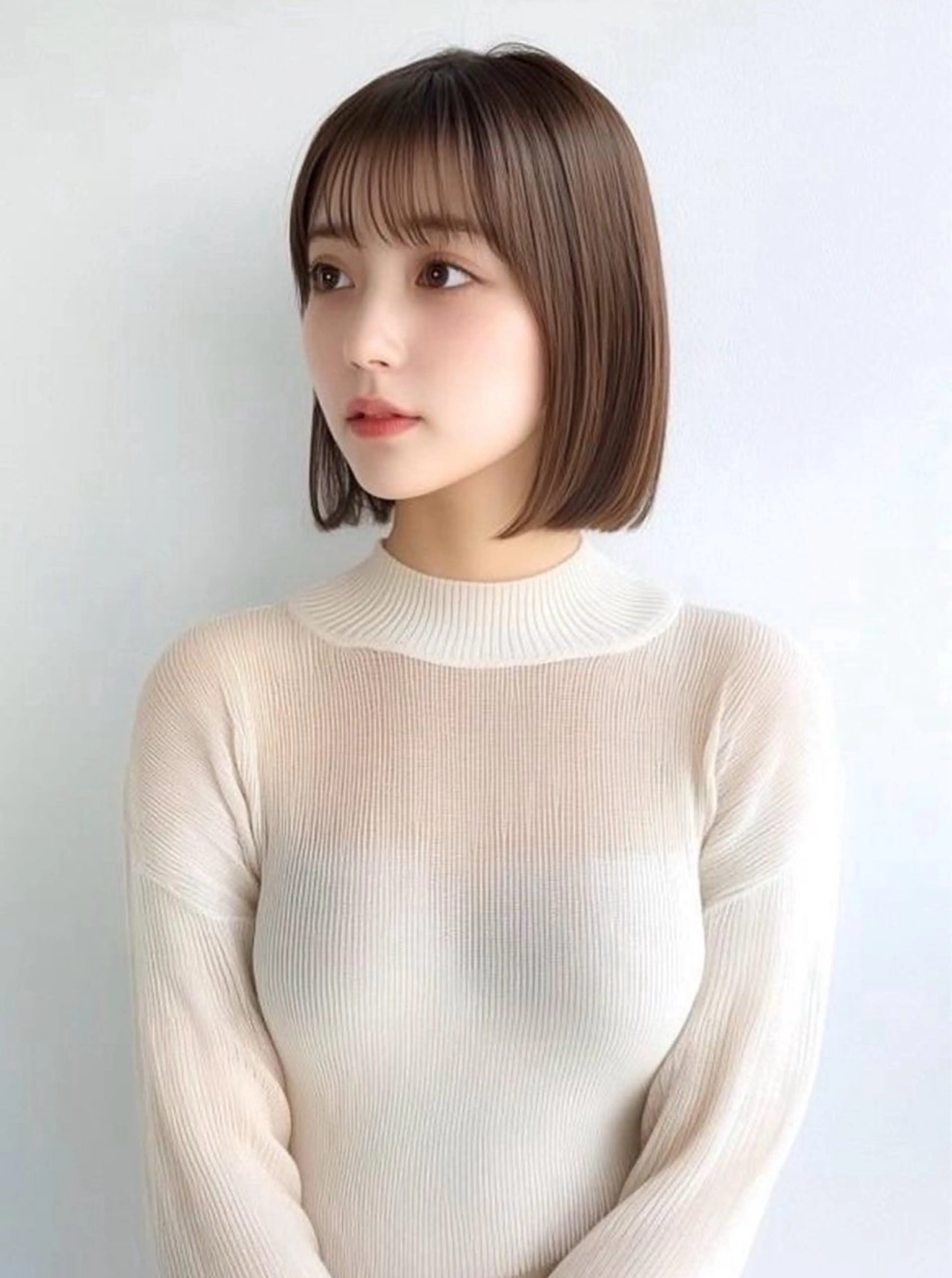 ショート ボブ カット ワンホン韓国風レイヤ ー/表参道/みづきのヘアスタイル