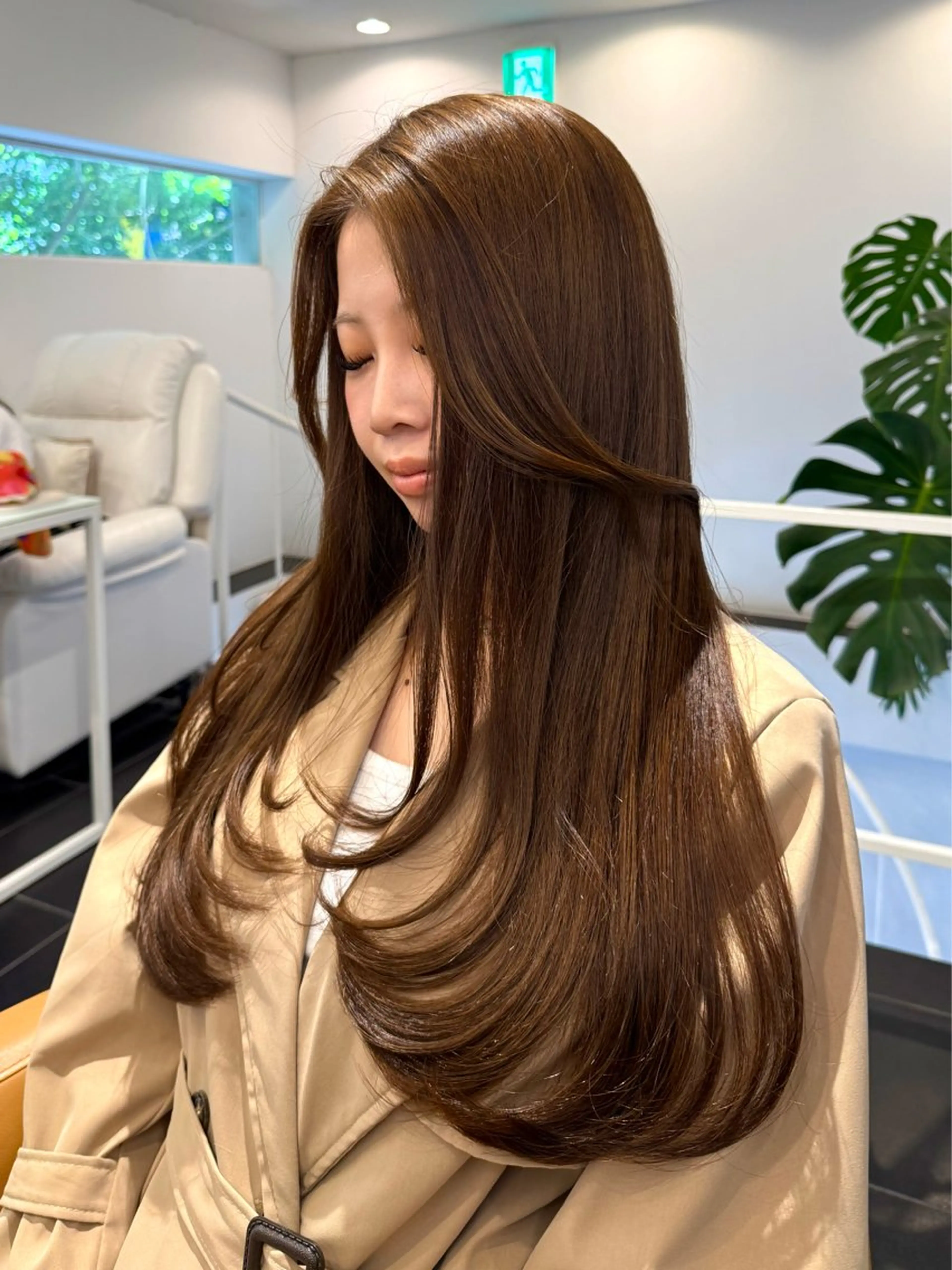 ロング レイヤーカット 堀江/レイヤーカット 𝒀𝑼𝑻𝑶のヘアスタイル