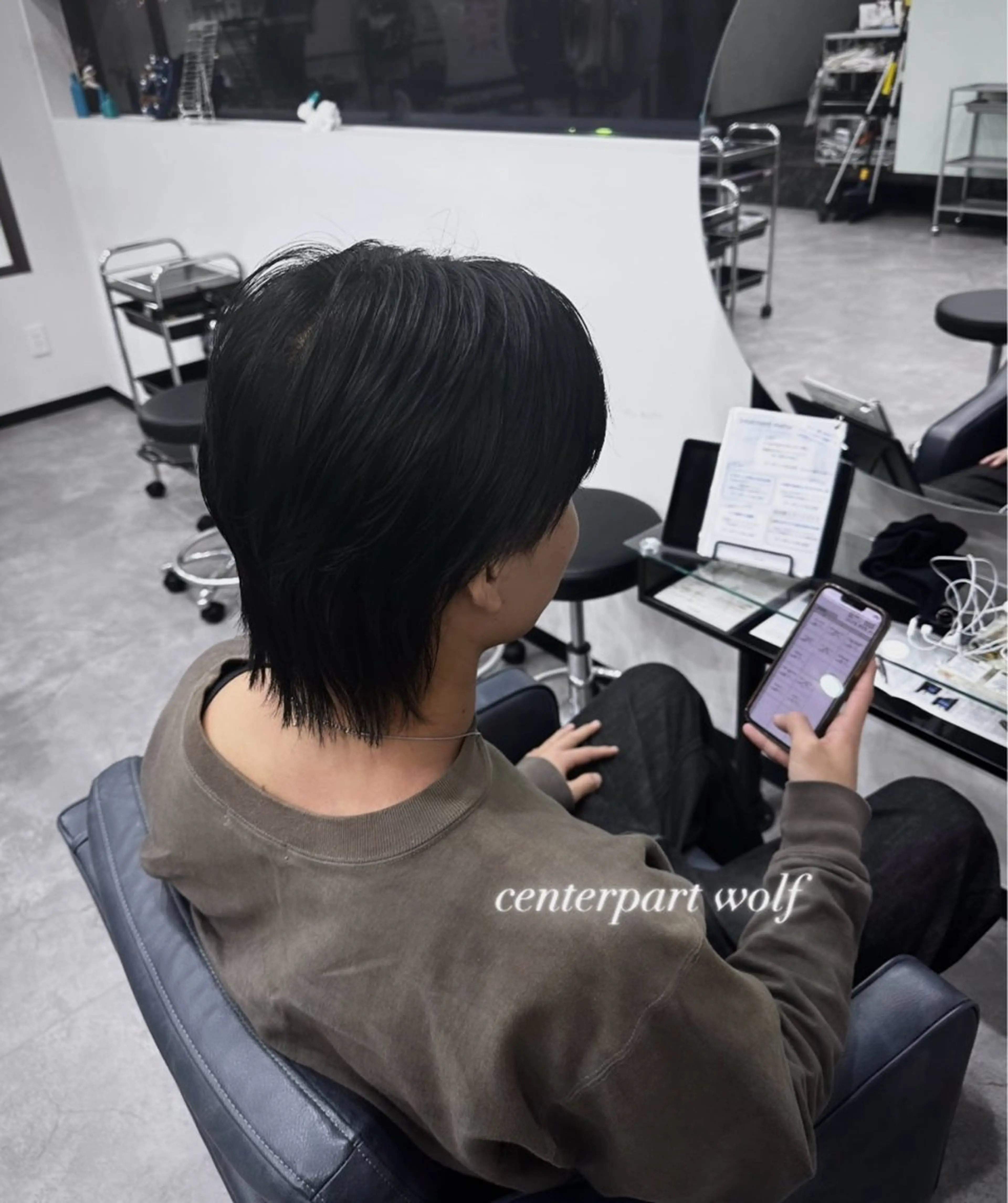 ショート メンズ センターパート メンズウルフカット ウルフカット ブリーチカラー/ 透明感カラー/竜希のヘアスタイル