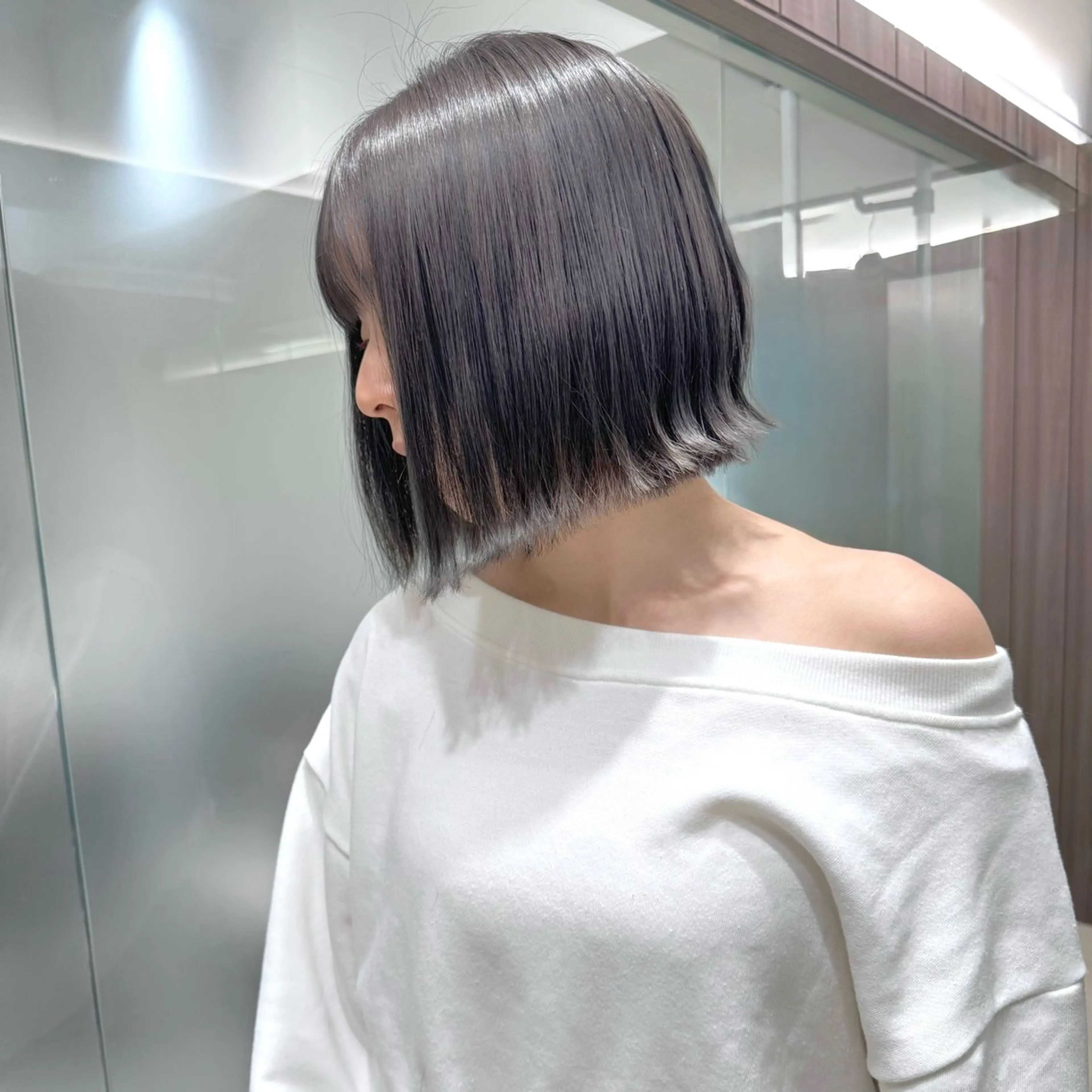 ショート カラー カット ヘアカラー トリートメント MiU所属・癖毛救済✂️ボブ /髪質改善ストレートのヘアスタイル