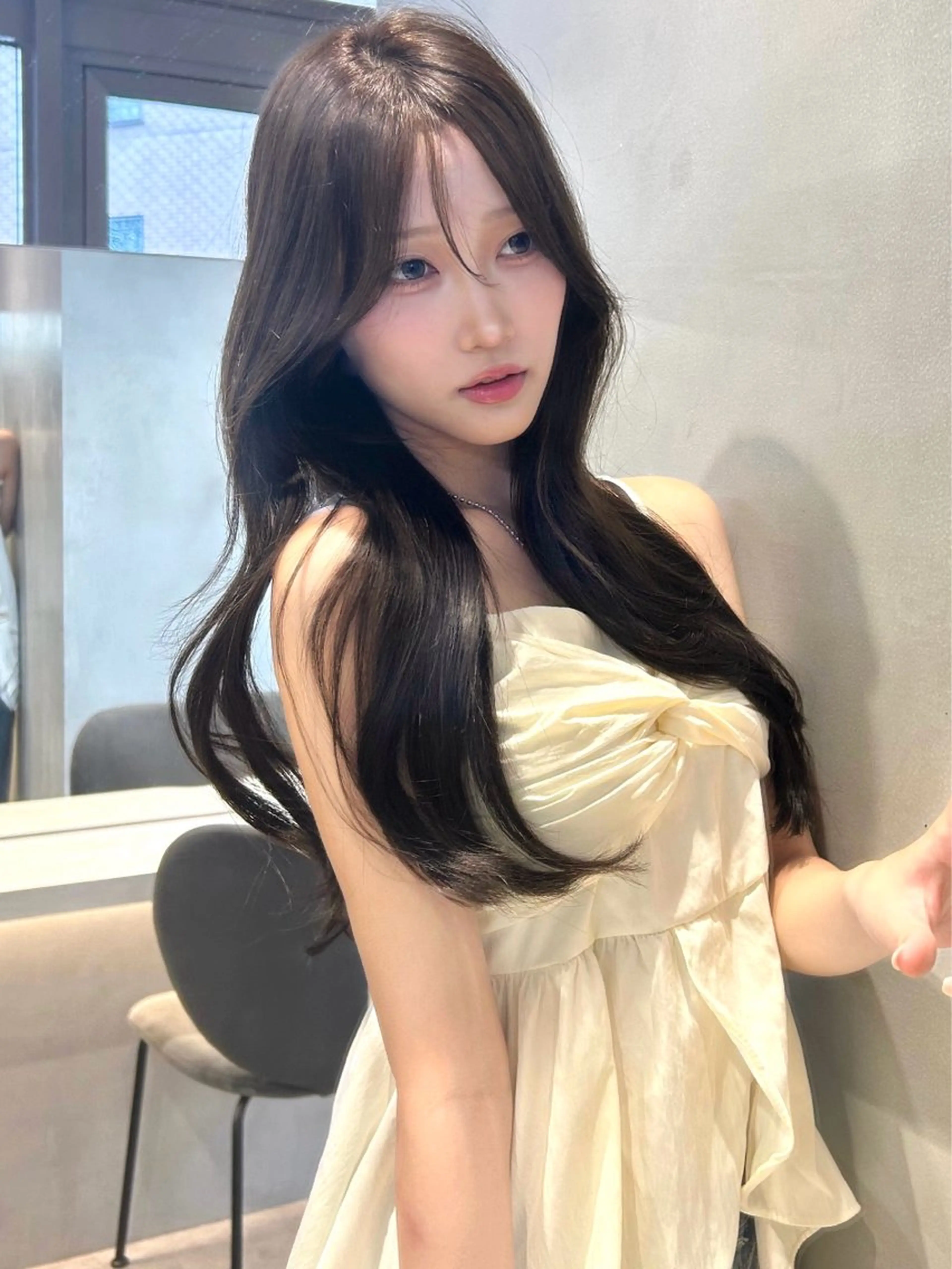 セミロング カット 縮毛矯正 大宮韓国ハッシュ🪽 GLROWseriのヘアスタイル