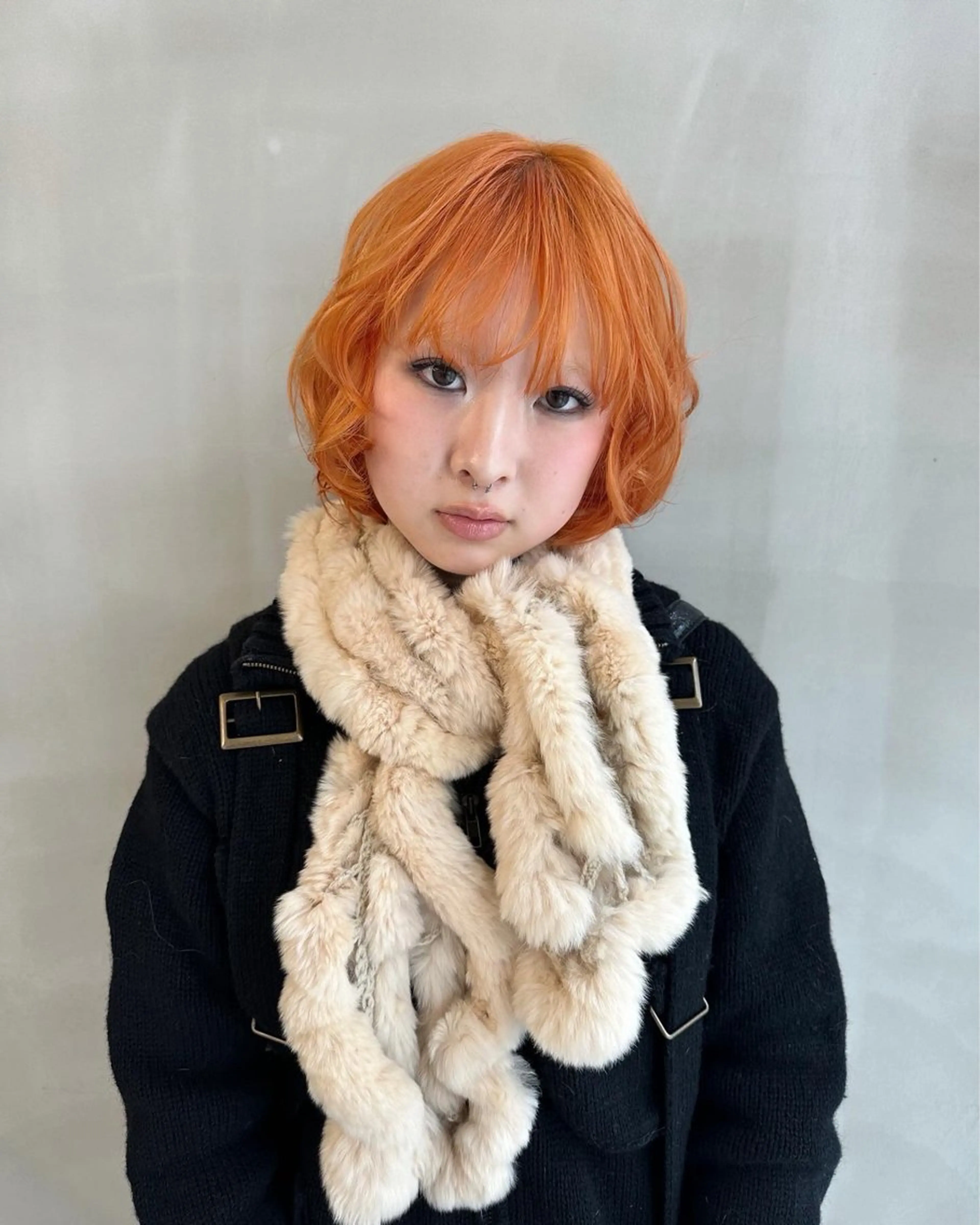 カラー オレンジ ヘアカラー 田中 瑠愛のヘアスタイル