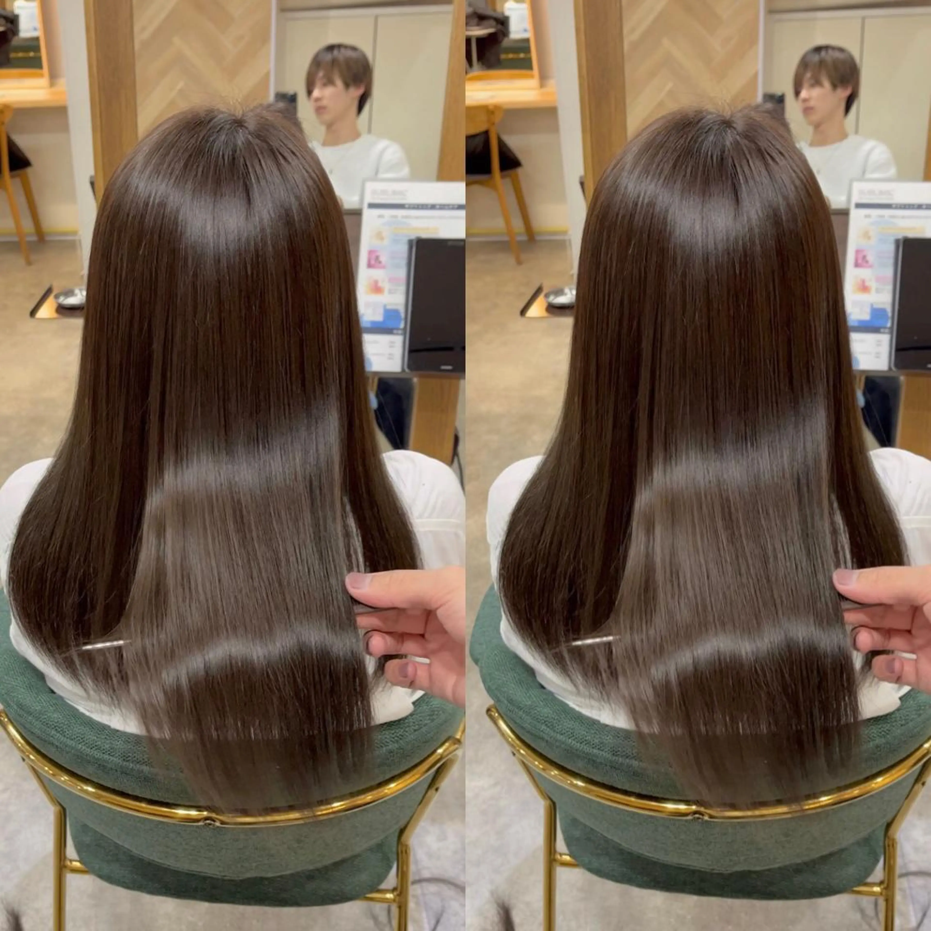 ロング カラー 髪質改善 カット ヘアカラー 縮毛矯正 トリートメント 韓国ヘア/ 髪質改善特化谷名勇輝のヘアスタイル