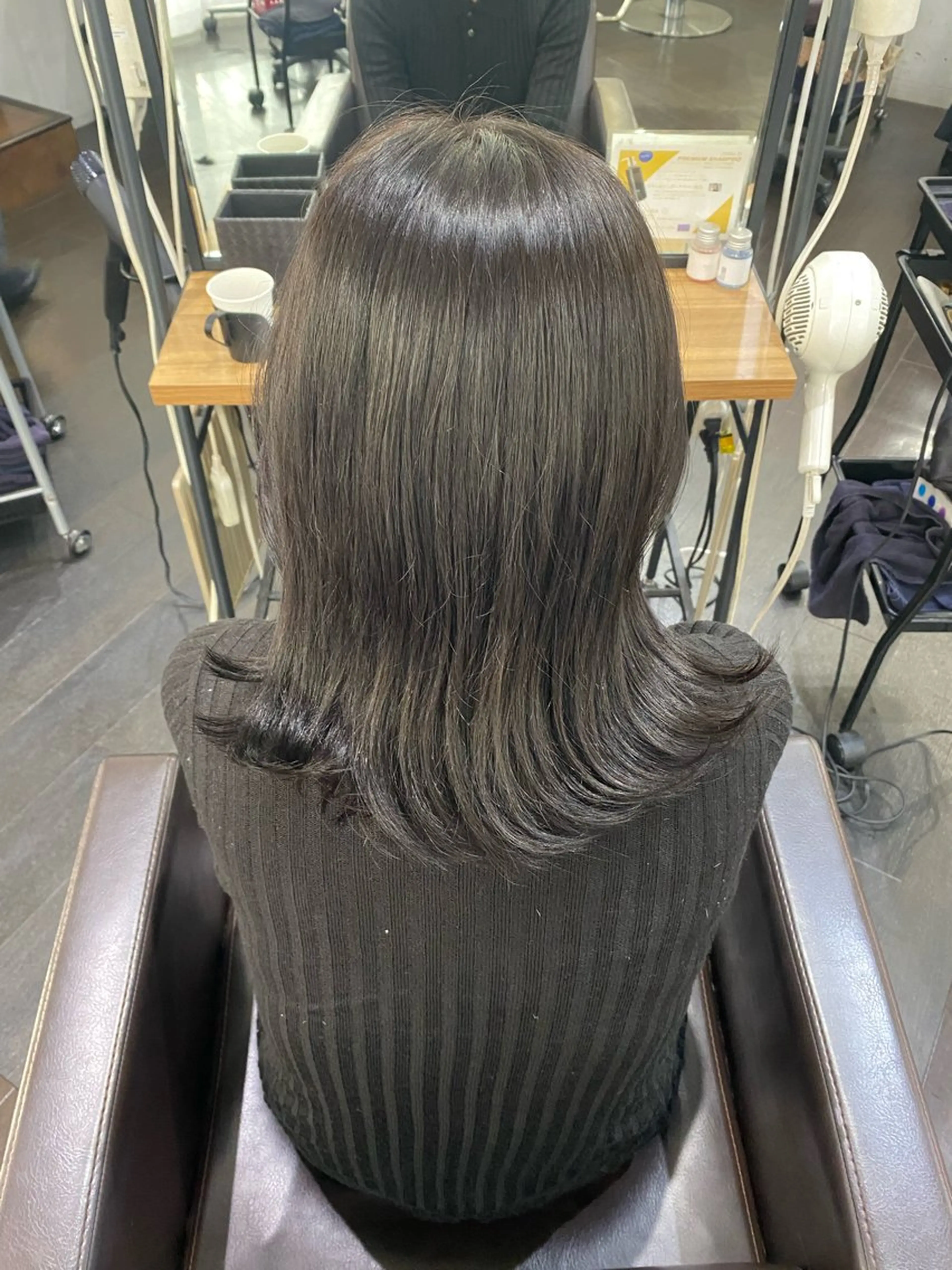 セミロング カラー ヘアアレンジ 🍒ᩚ名駅/艶髪 縮毛矯正/あゆ🍒ᩚのヘアスタイル