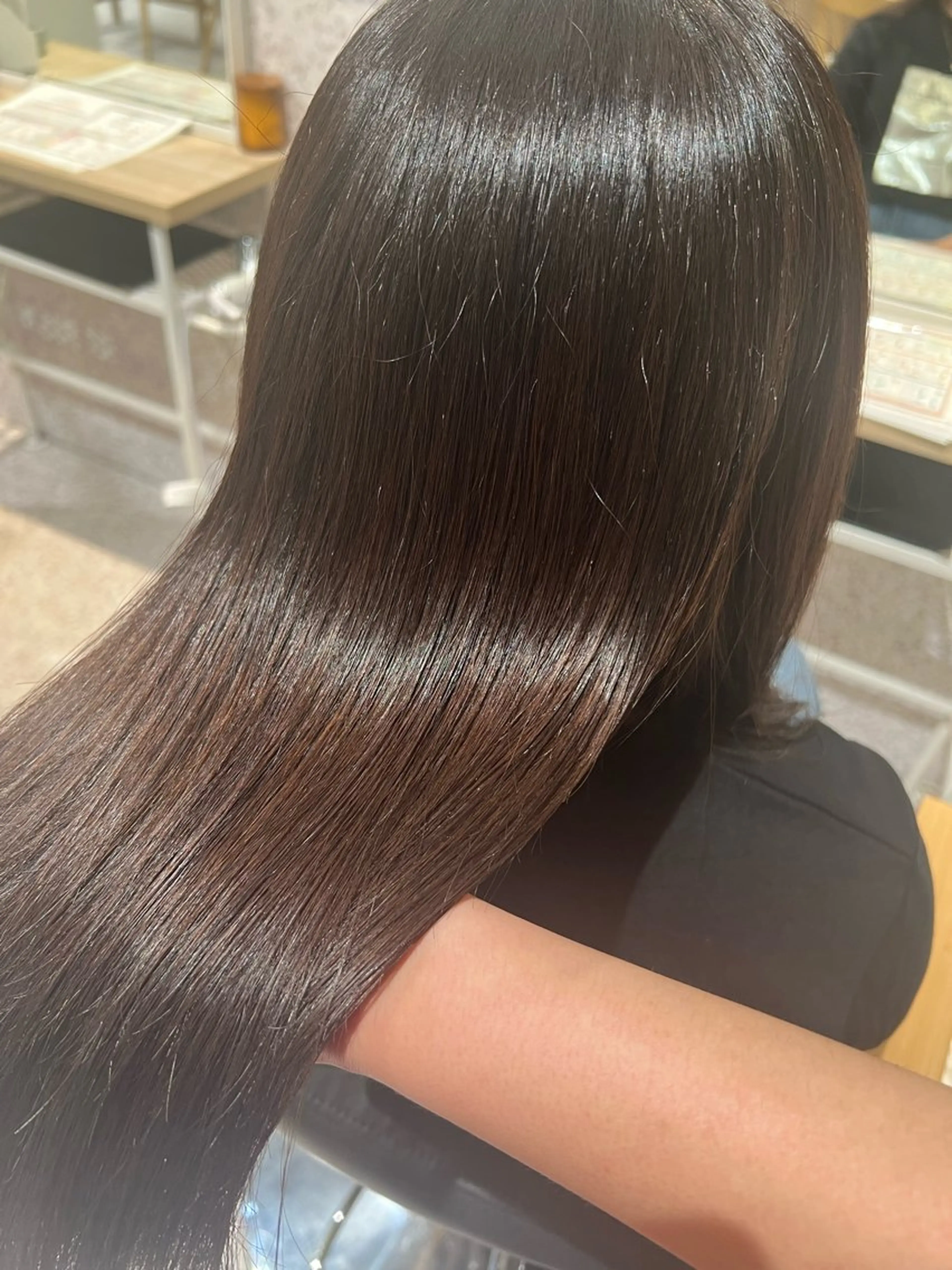 セミロング 顔周りカット ハイライト 髪質改善 韓国風ヘア 縮毛矯正 ヘアカラー 艶カラー/ハイトーン HINA✮*｡ﾟのヘアスタイル