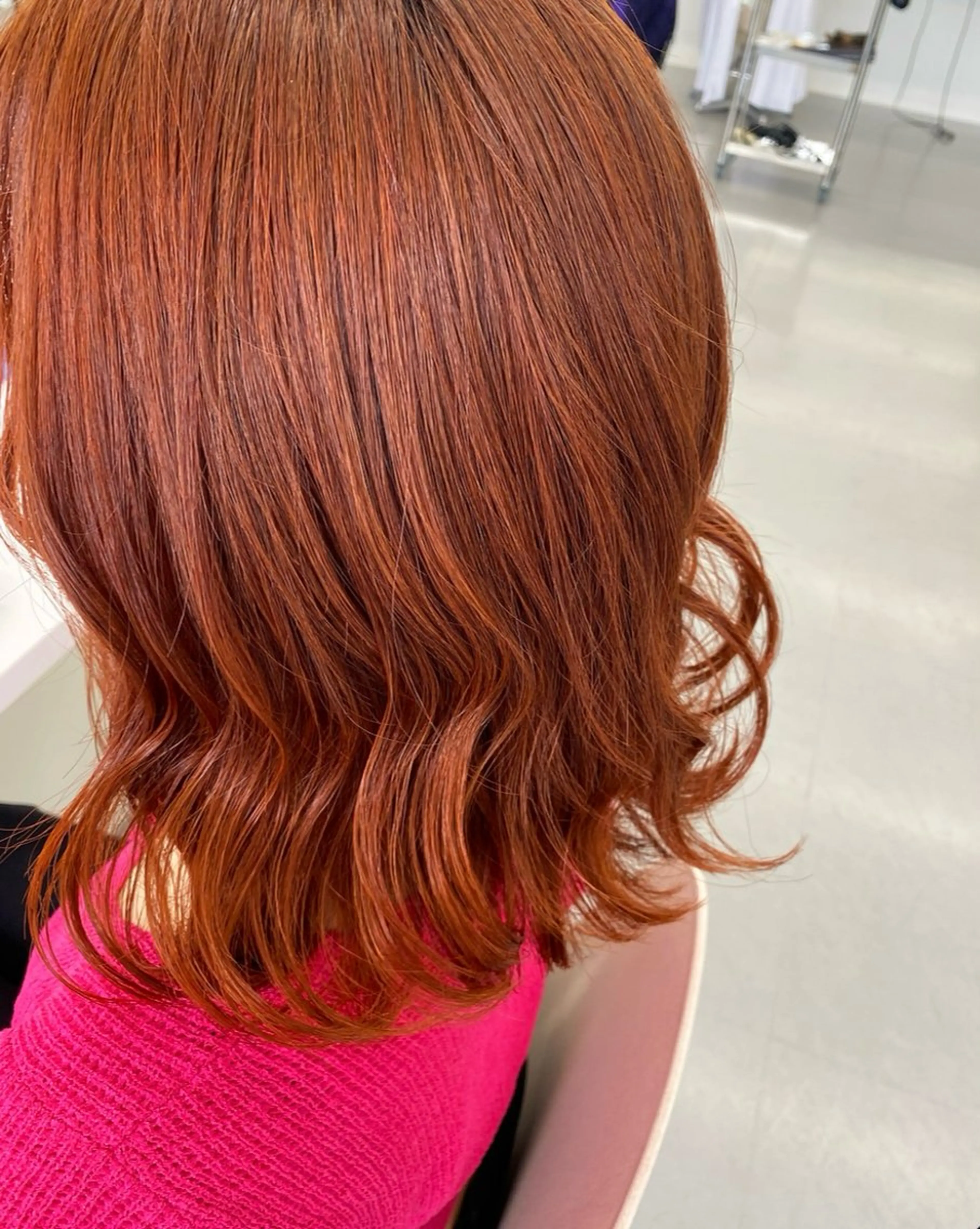 ミディアム ヘアカラー 丸山 純奈のヘアスタイル