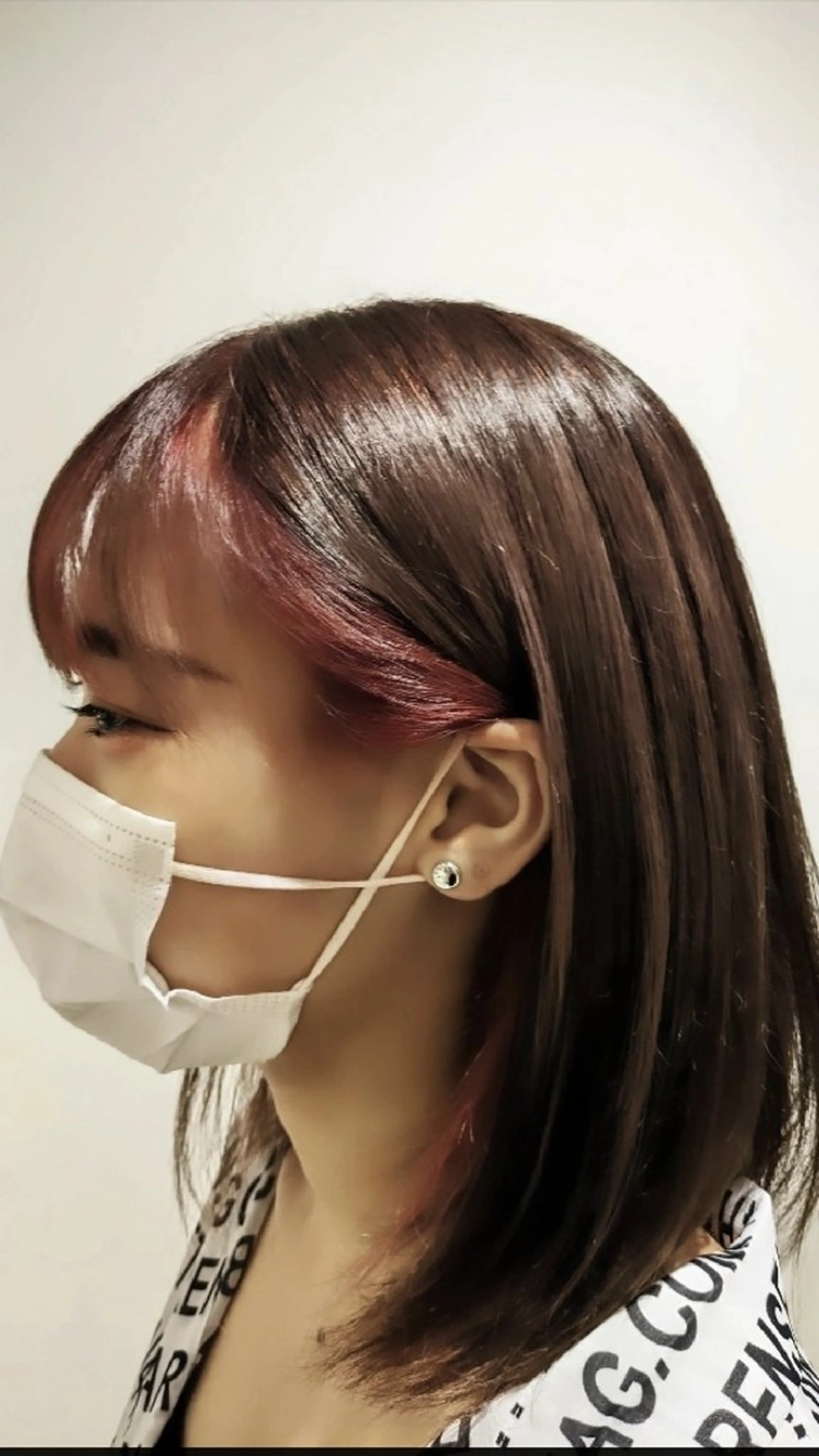 カラー ミディアム レッドカラー 橋本 健聖のヘアスタイル